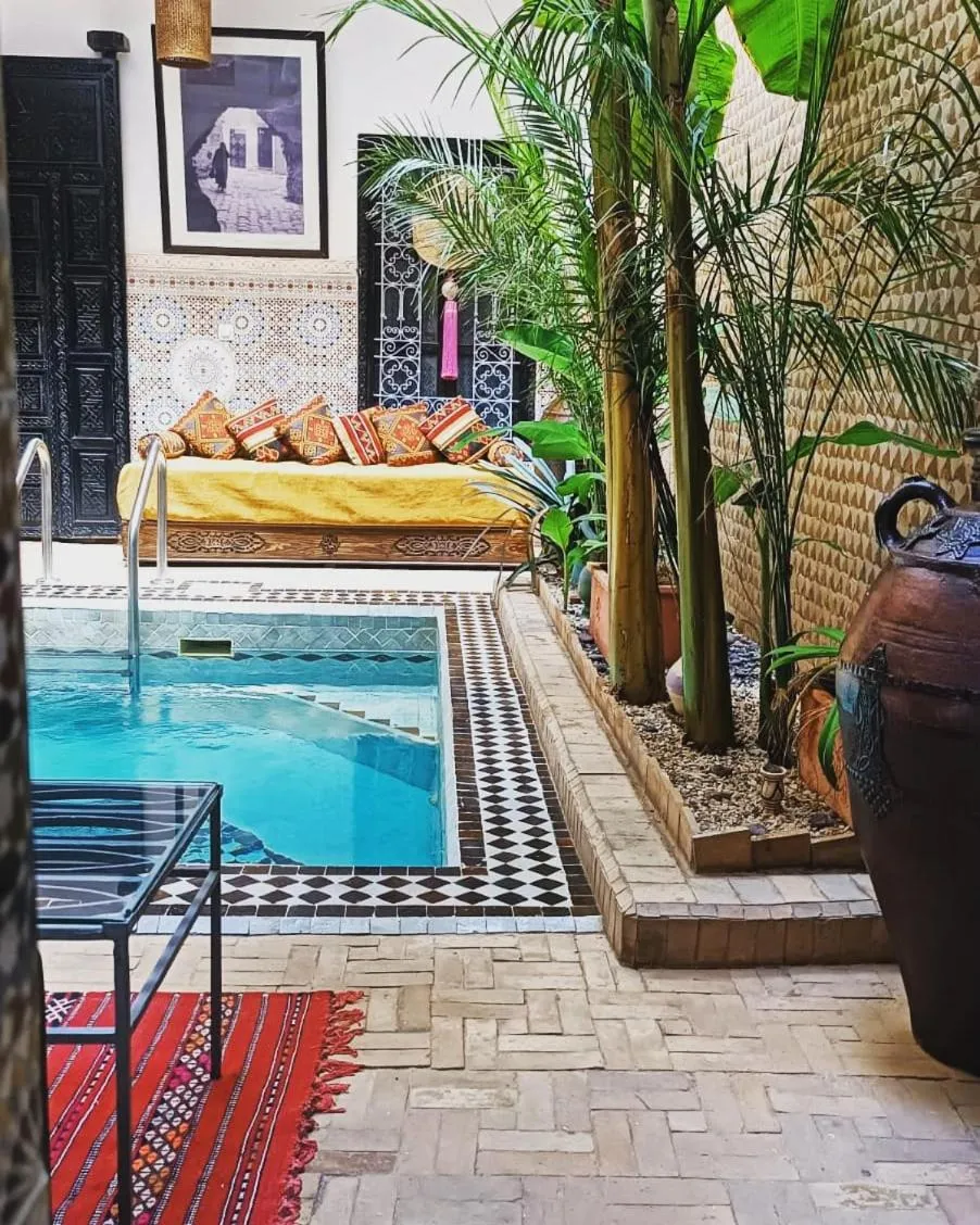 Pool view in Riad Hugo