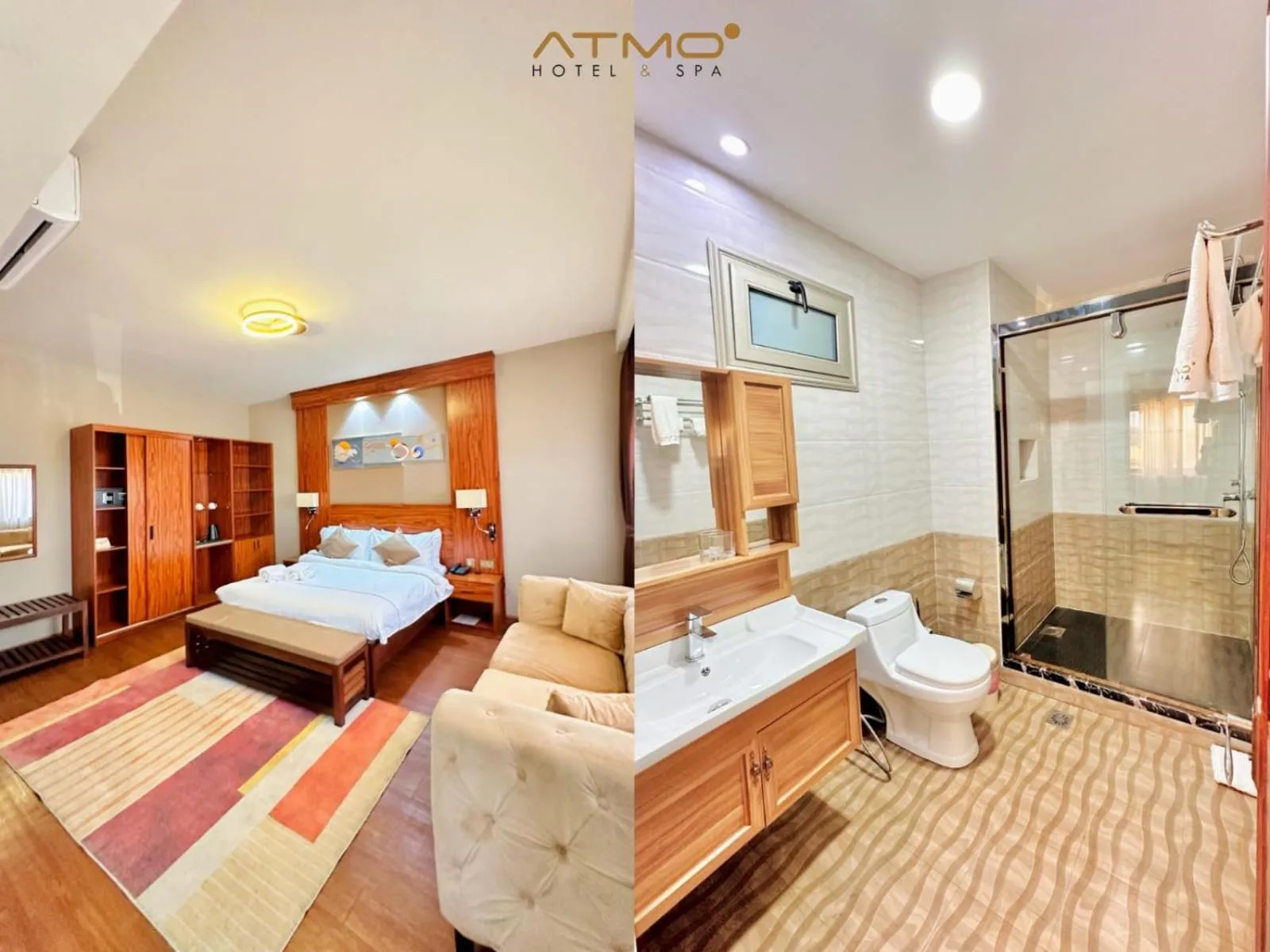 Bed in Atmosphere Hotel & Spa