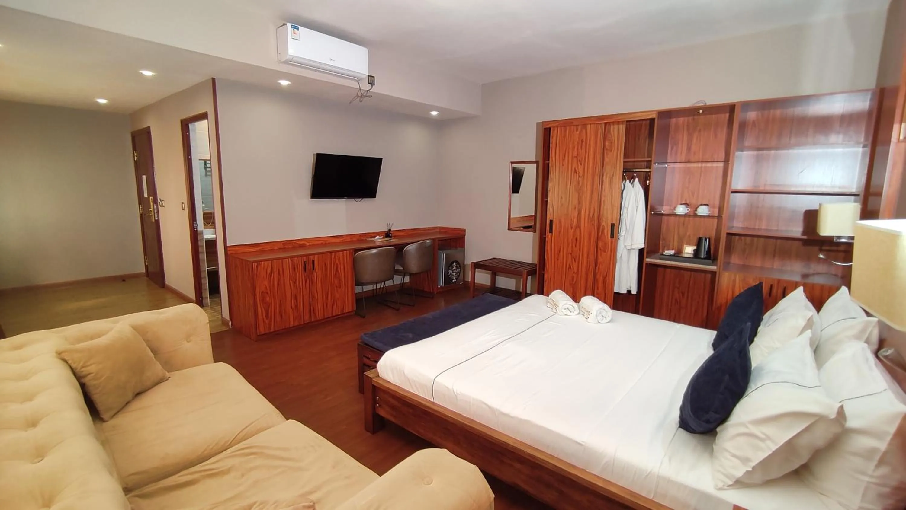 Bed in Atmosphere Hotel & Spa