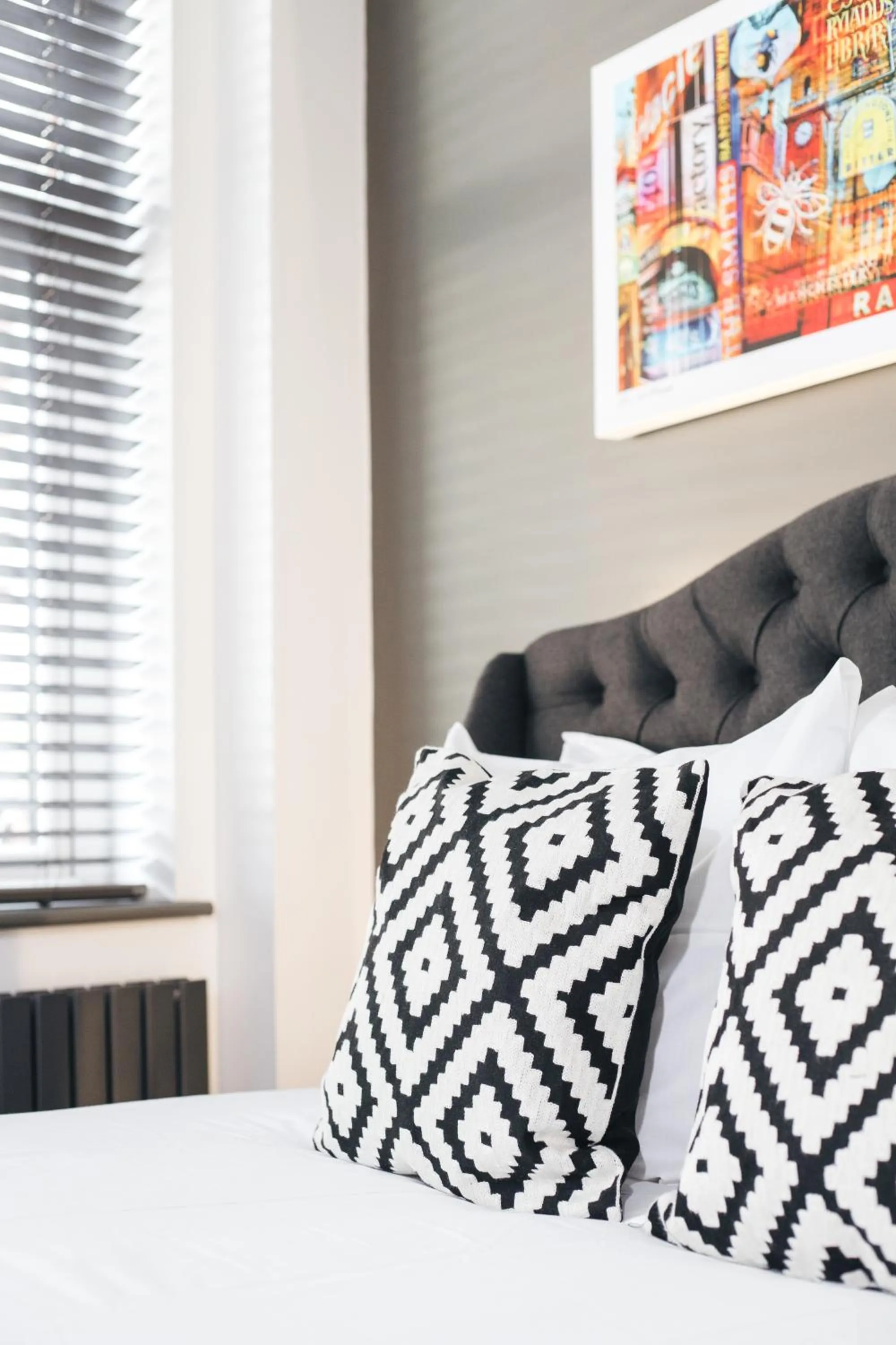 Bed in Black Lion Hotel Manchester