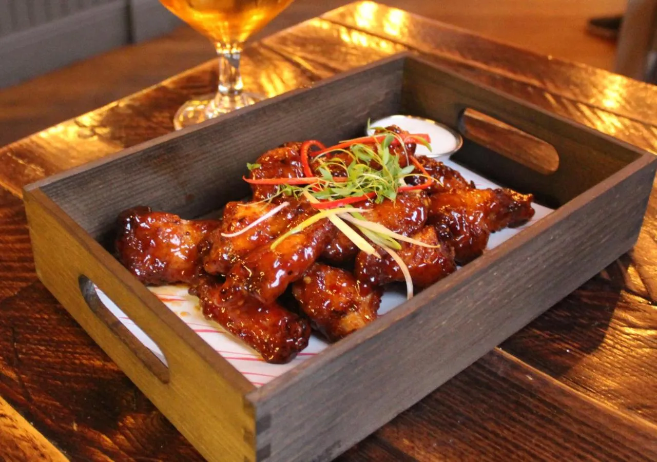 Food close-up in Black Lion Hotel Manchester