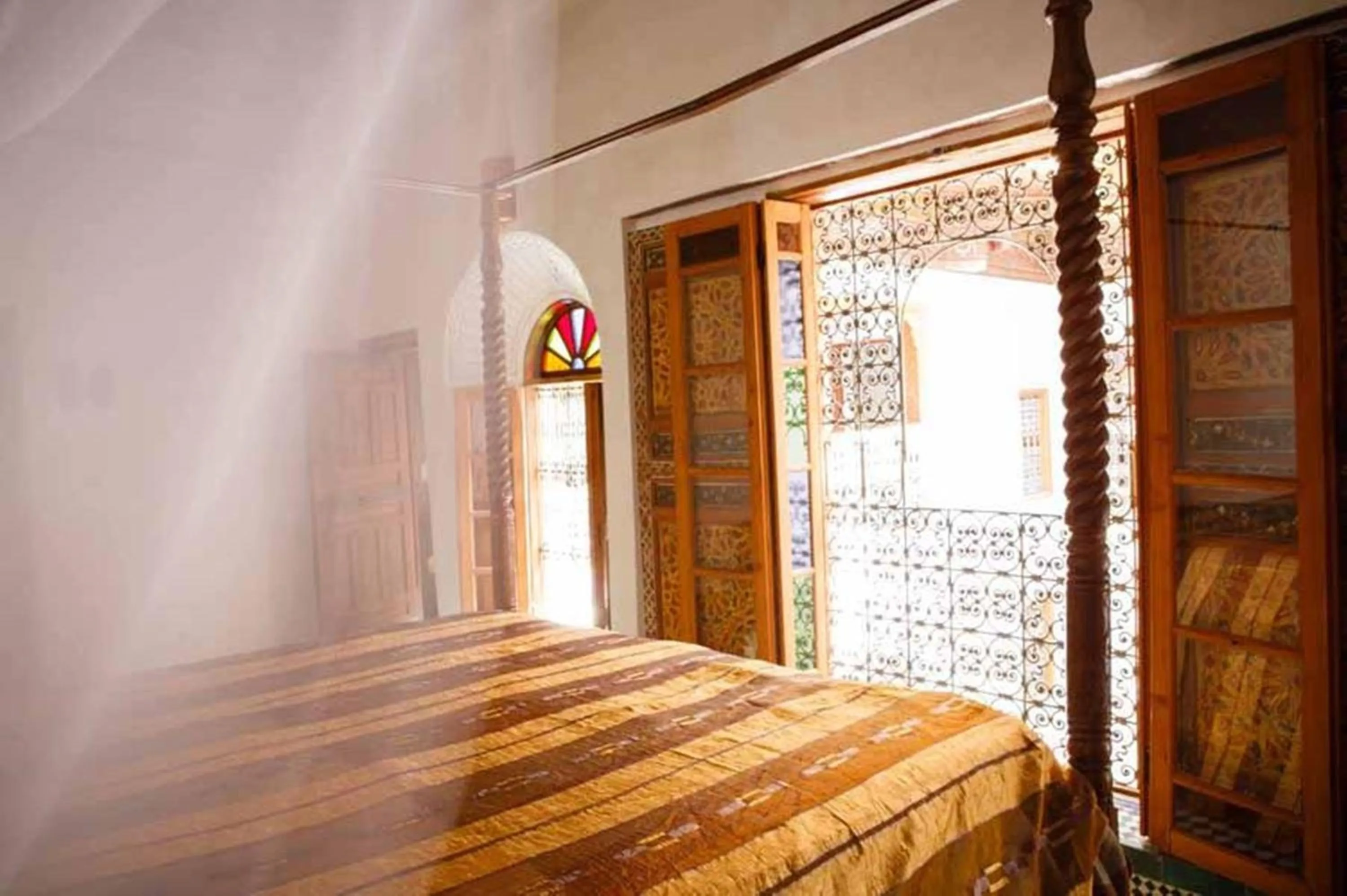 Decorative detail, Bed in Riad Idrissy