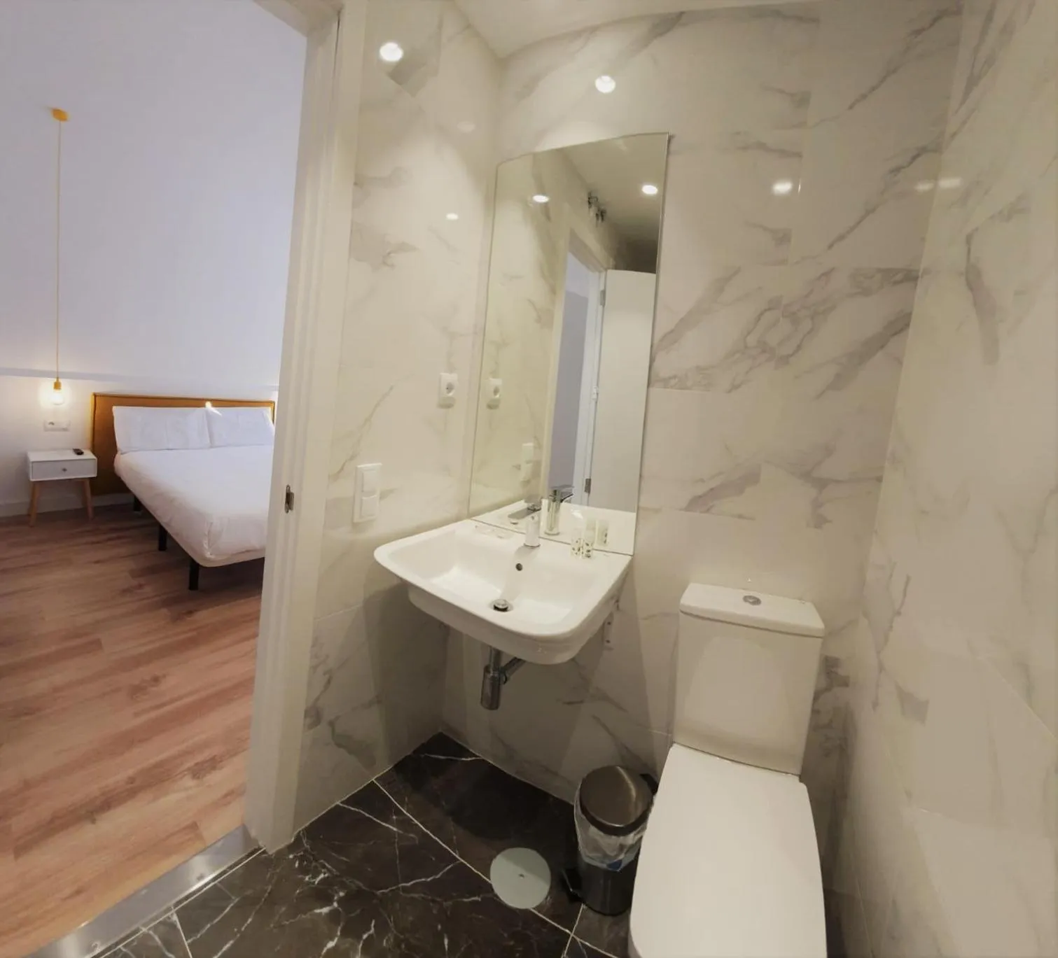 Toilet in Hostal Manuela by gaiarooms