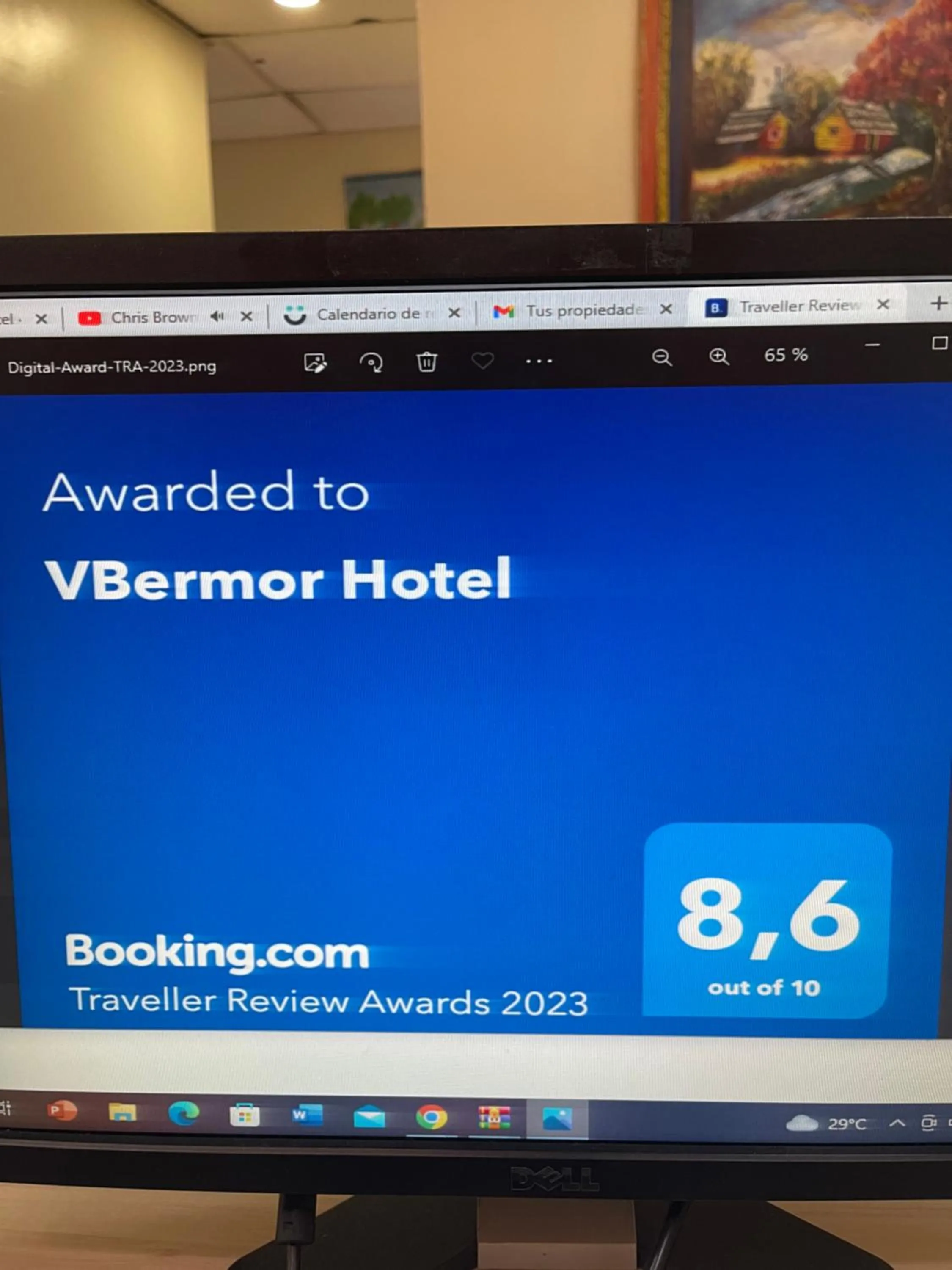 Logo/Certificate/Sign in VBermor Hotel