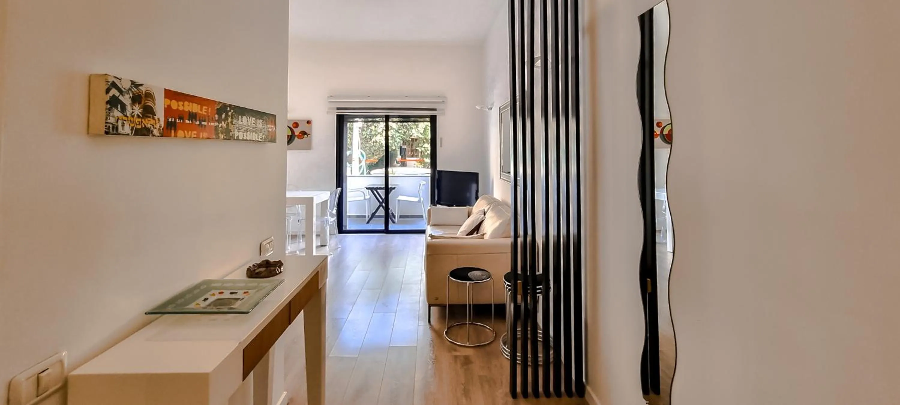 Living room in BnBIsrael apartments - Rupin Nacre