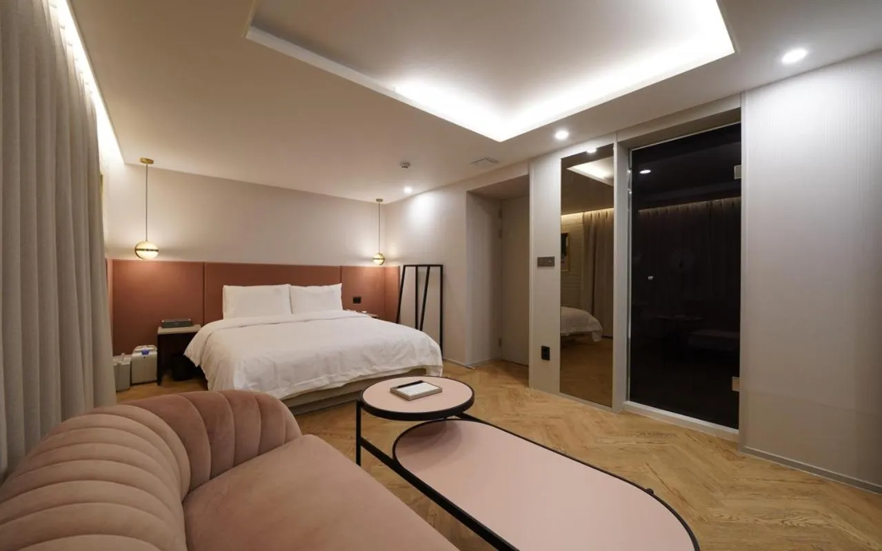 Bed in Ocean city hotel