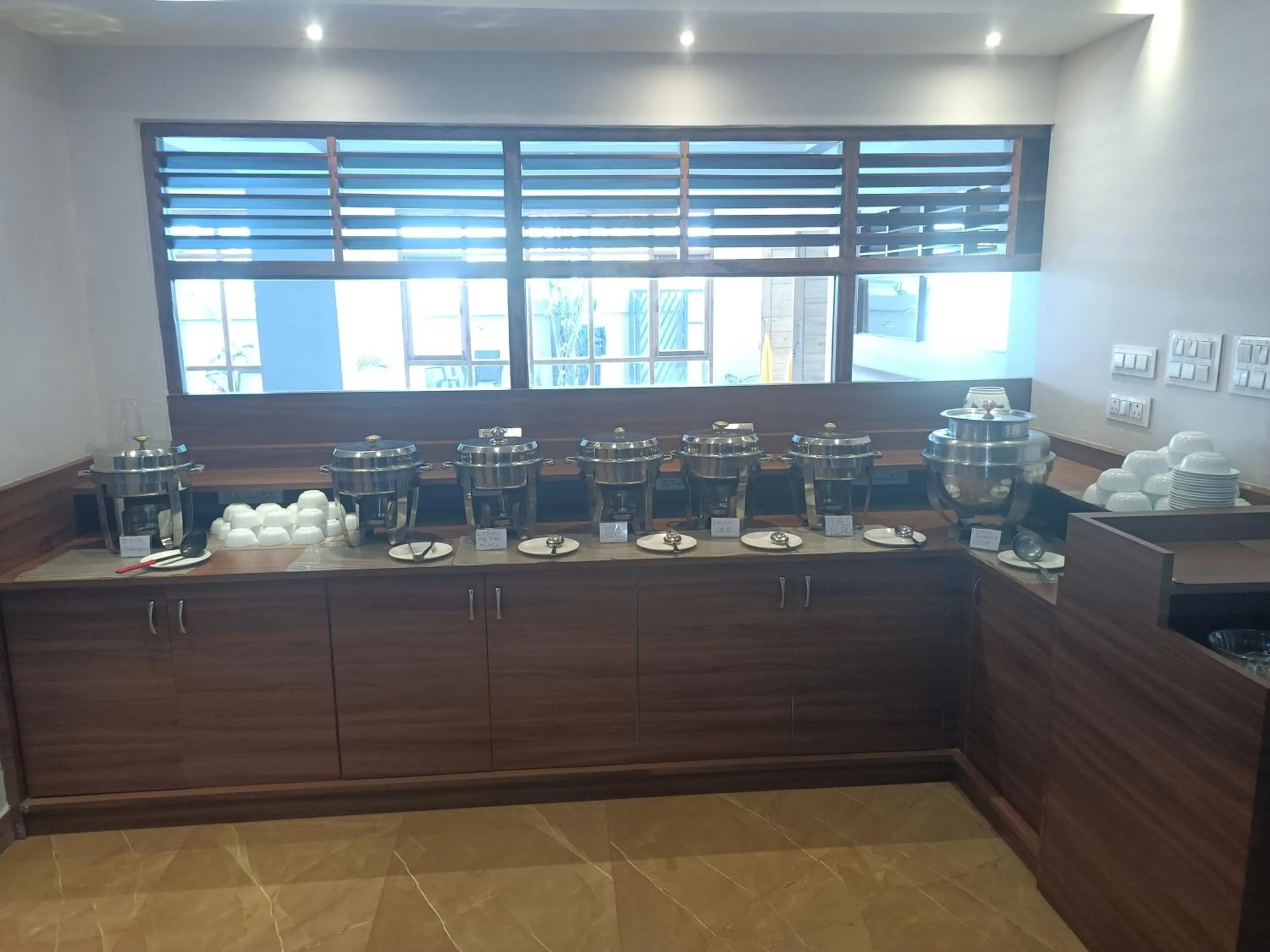 Buffet breakfast in Golden Peaks Hotel & Restaurant