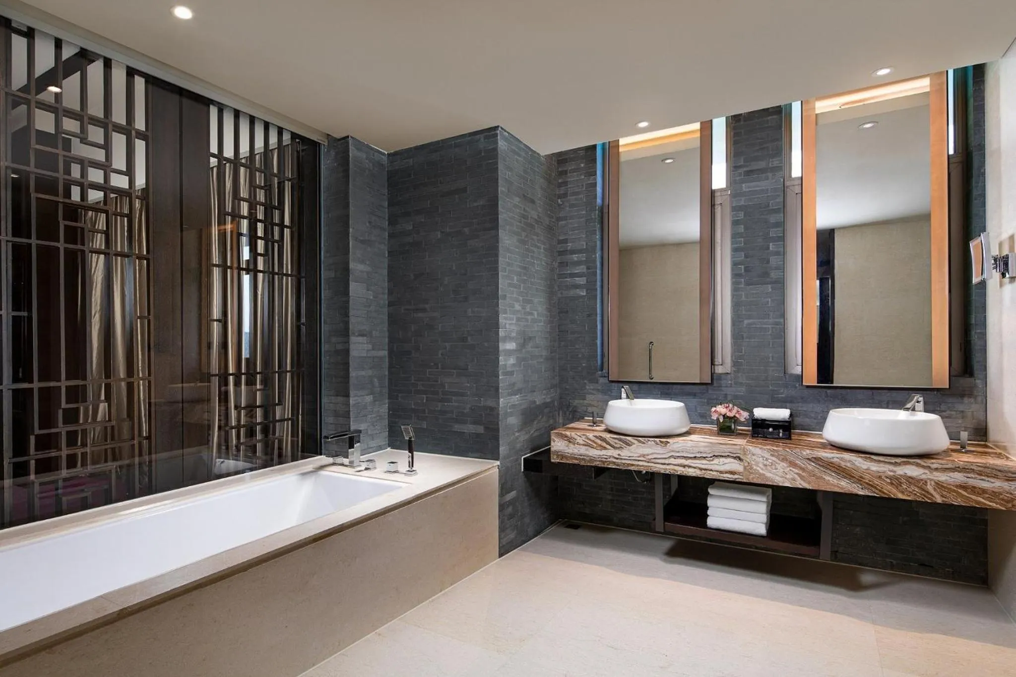 Bathroom in Crowne Plaza Chongqing New North Zone by IHG