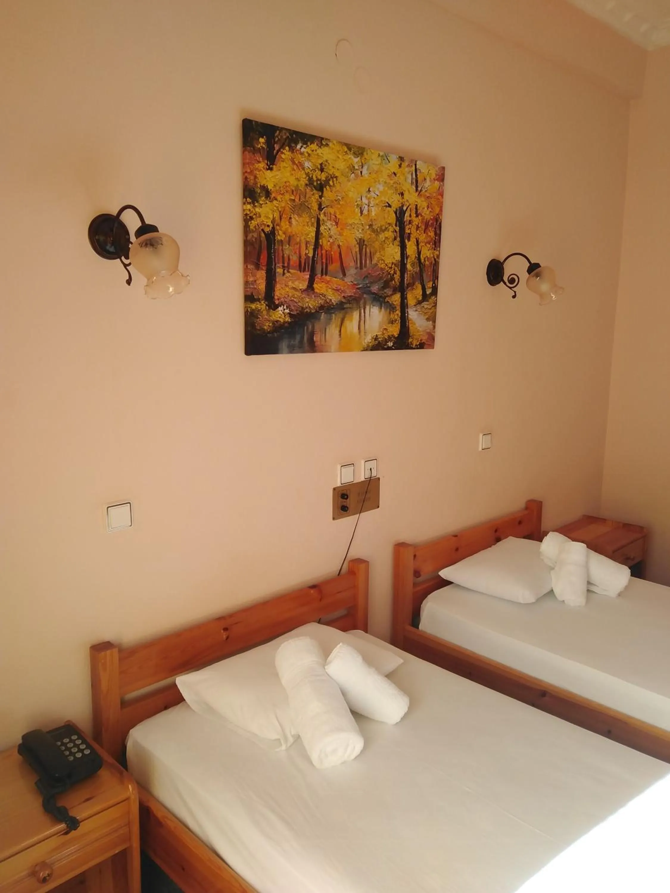 Bed in Hotel Faraggi