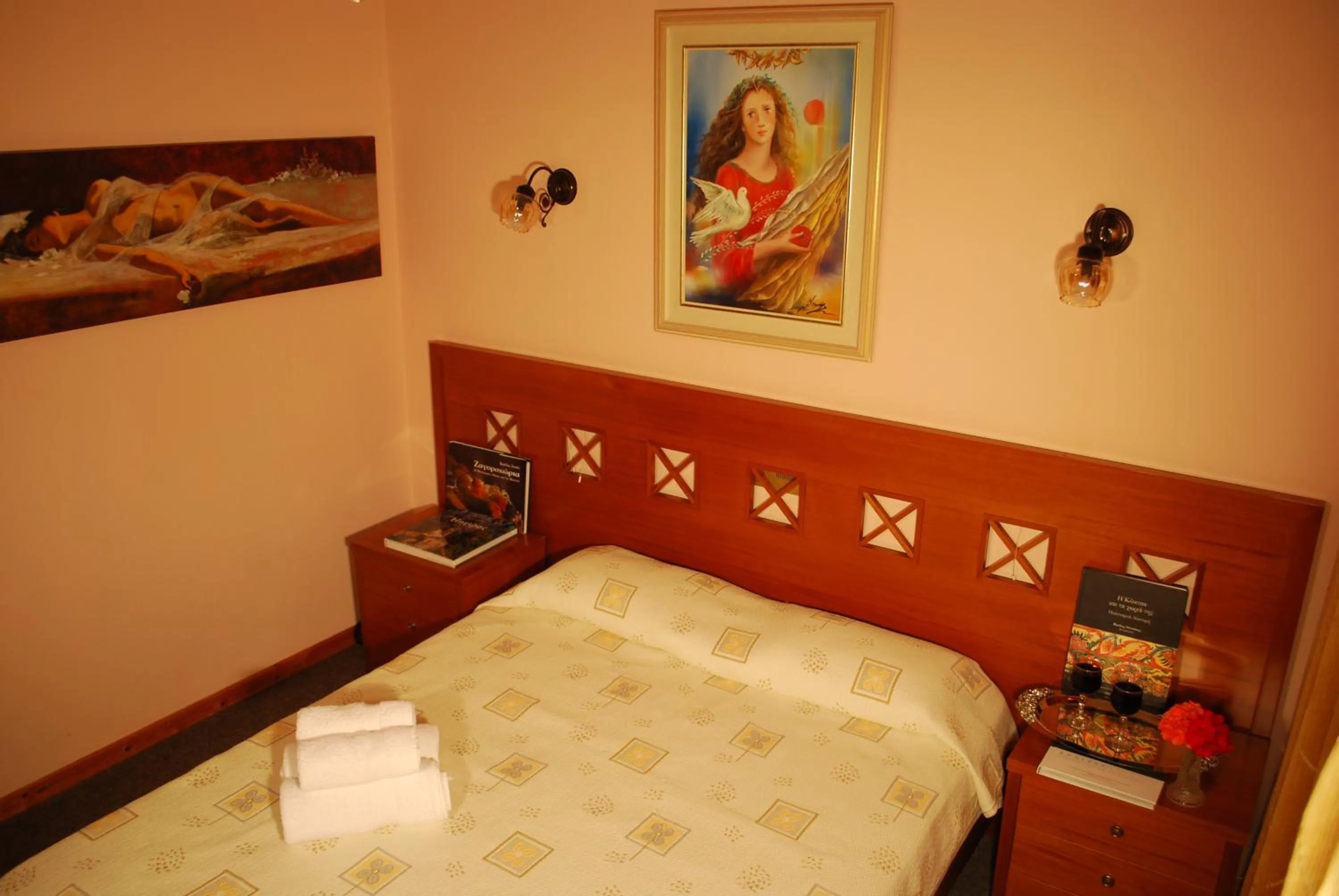 Bed in Hotel Faraggi