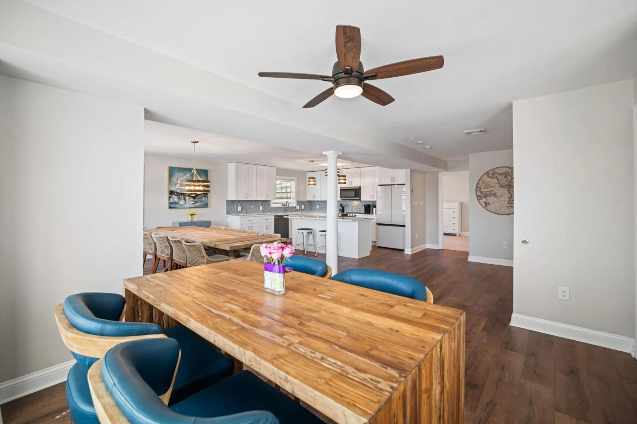 Dining area in Exquisitely Large Home Block and a half to Beach