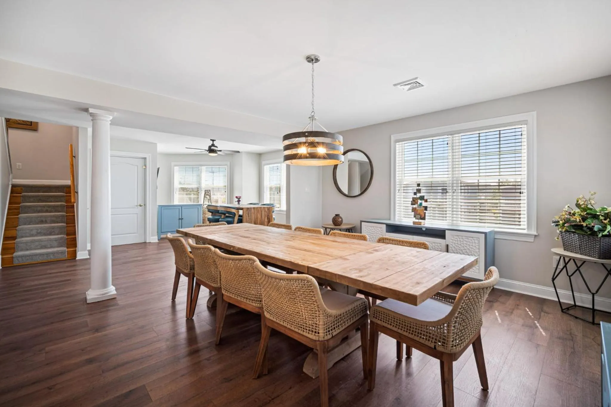 Dining area in Exquisitely Large Home Block and a half to Beach