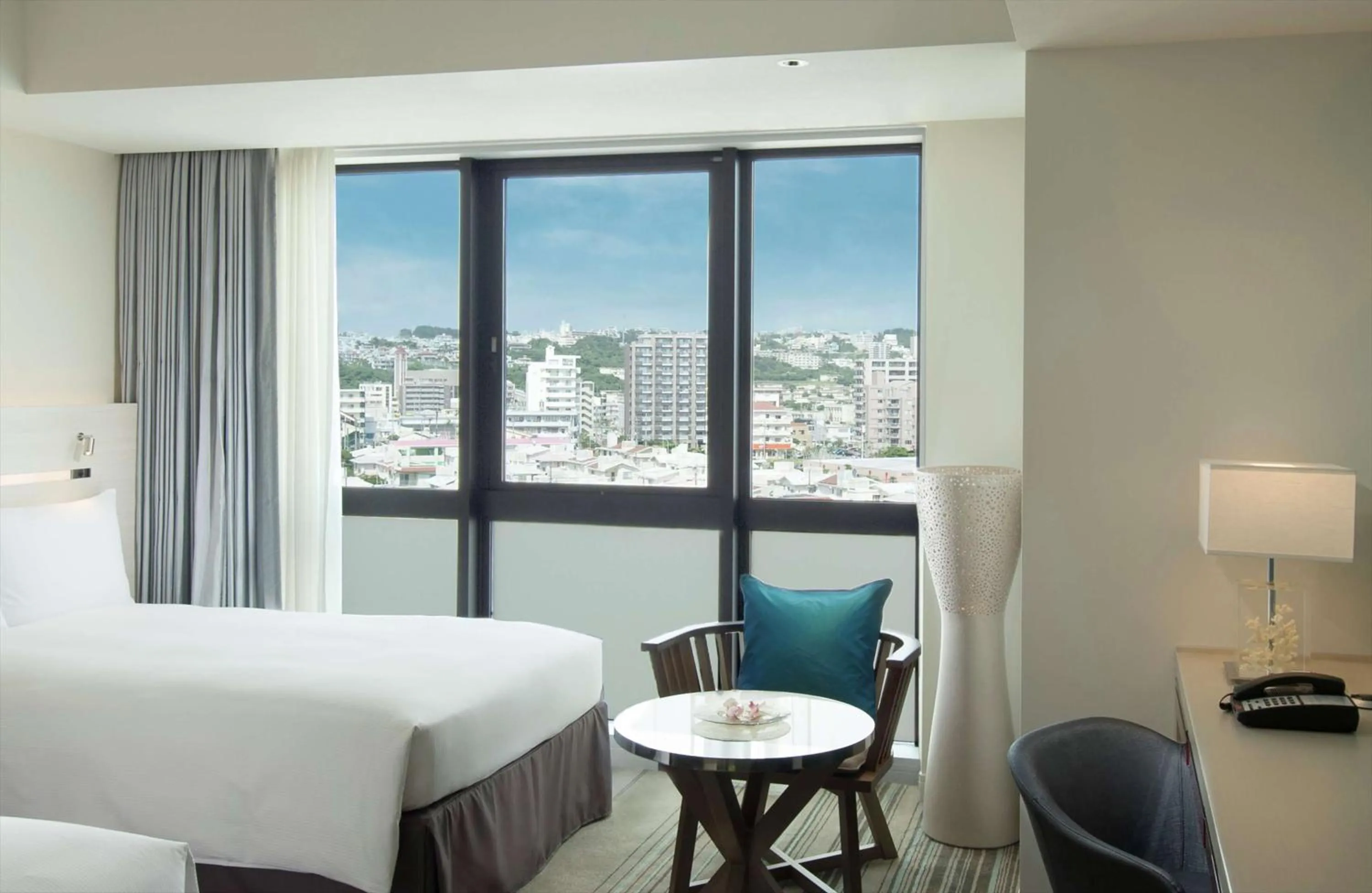 Bed in Hilton Okinawa Chatan Resort