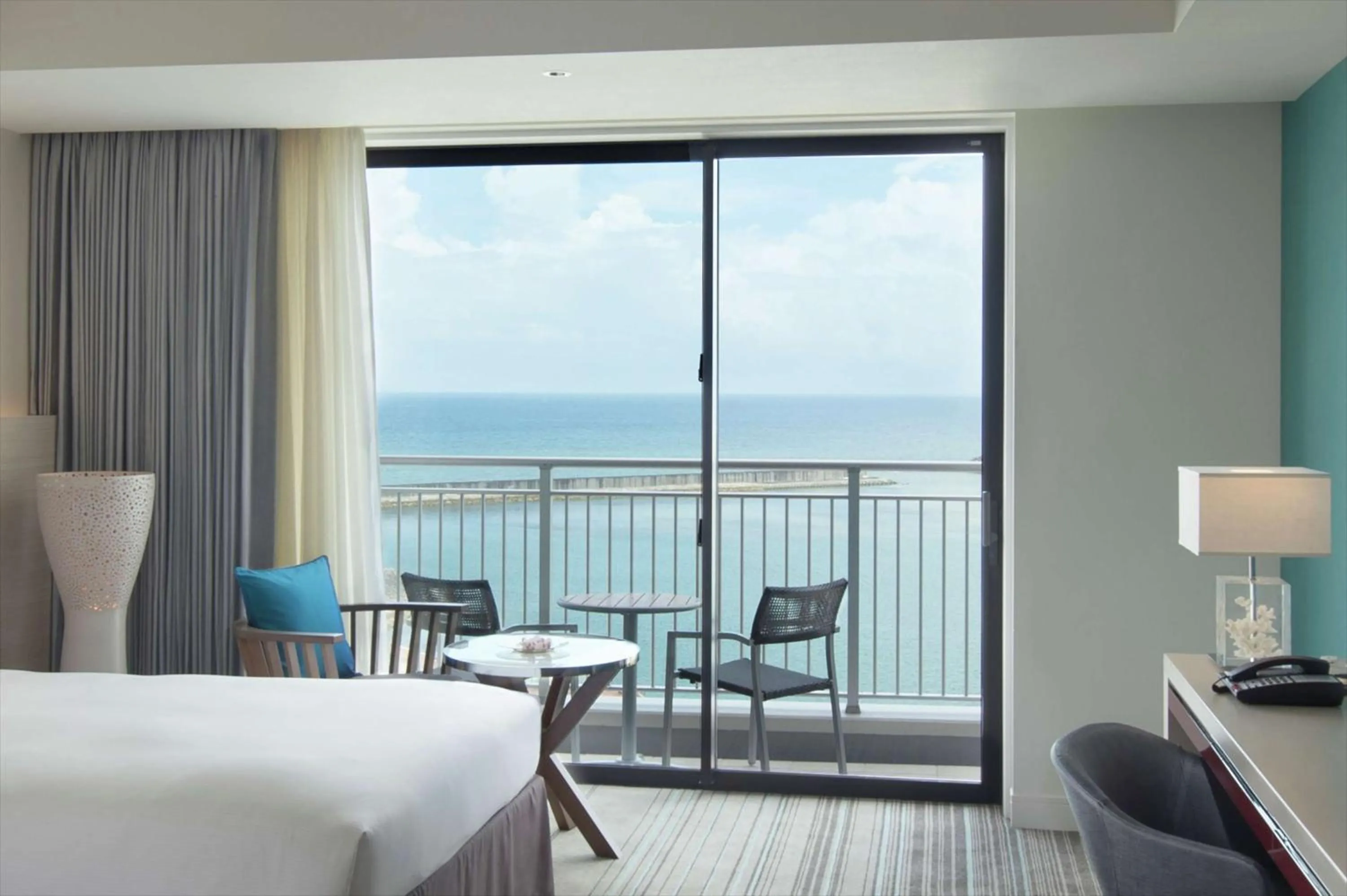 Bed in Hilton Okinawa Chatan Resort