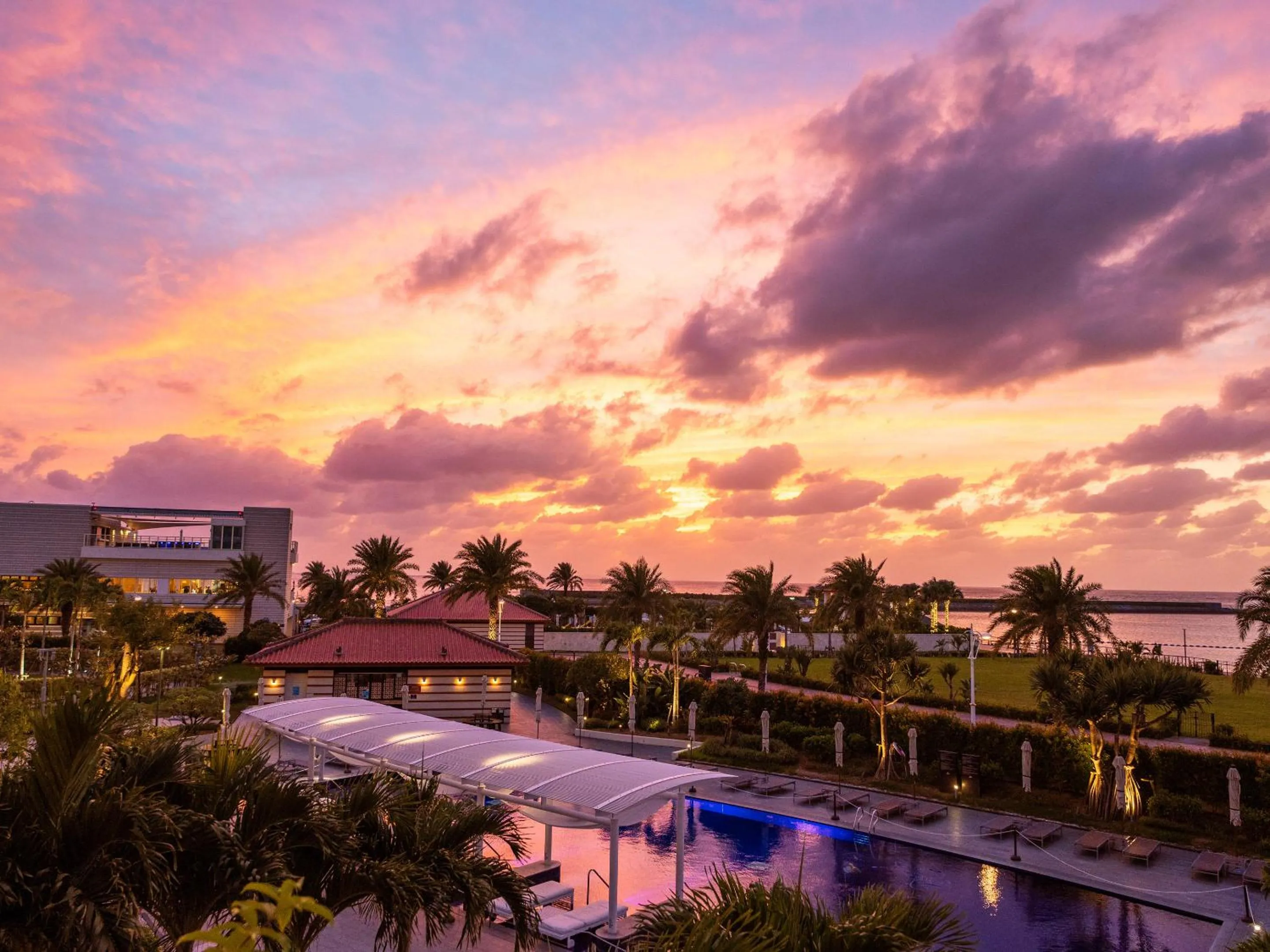 Property building in Hilton Okinawa Chatan Resort