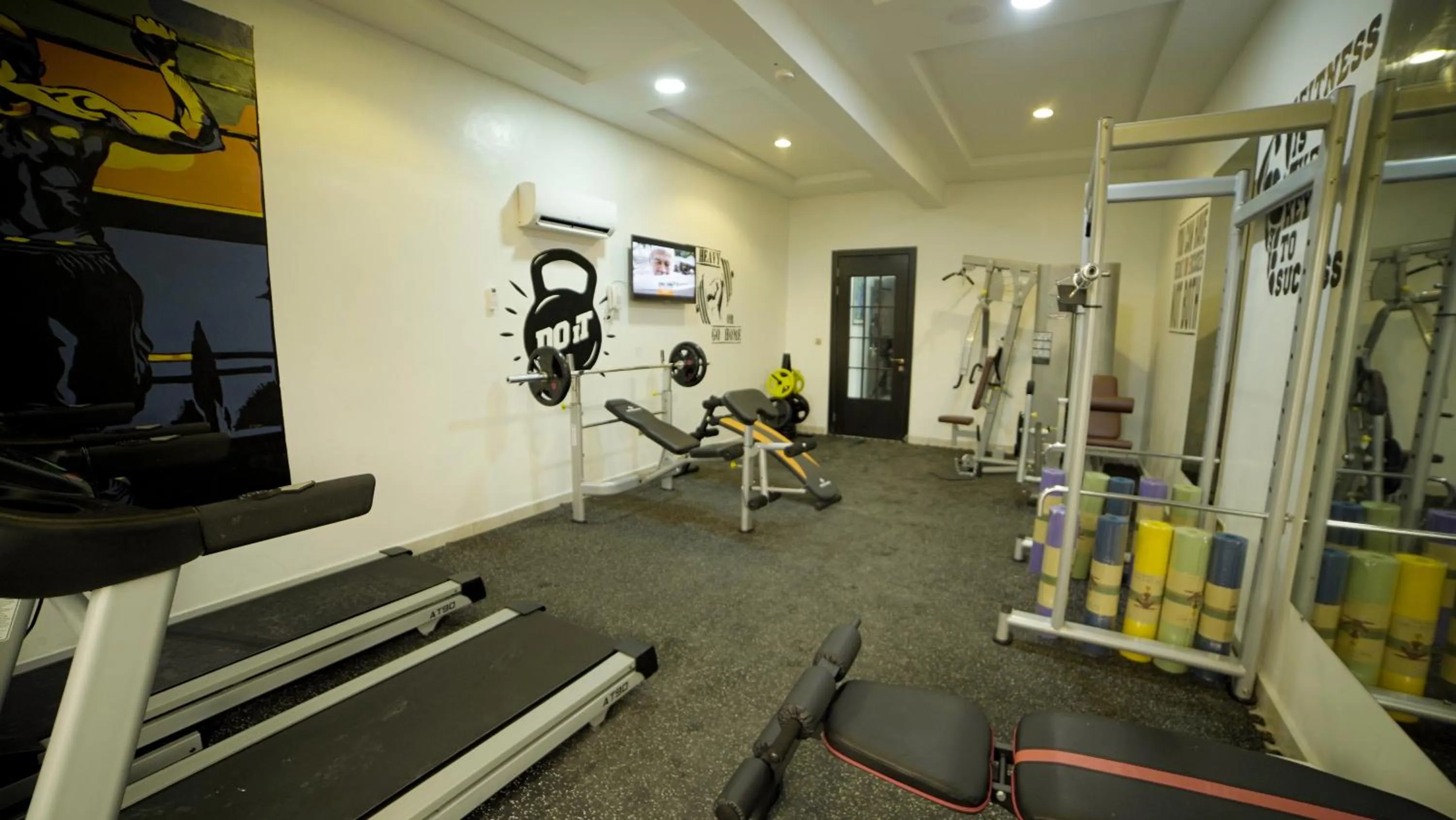 Fitness centre/facilities in 247 Luxury Hotel & Apartment Ajah