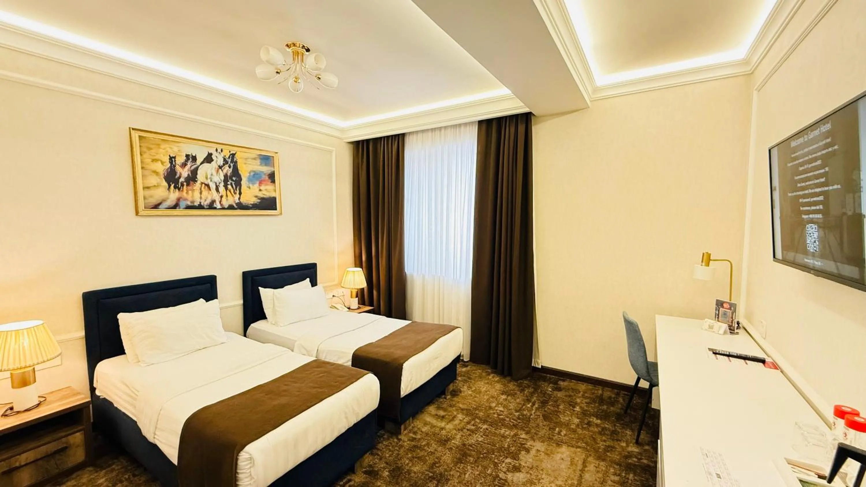 Bed in Garnet Hotel Tashkent