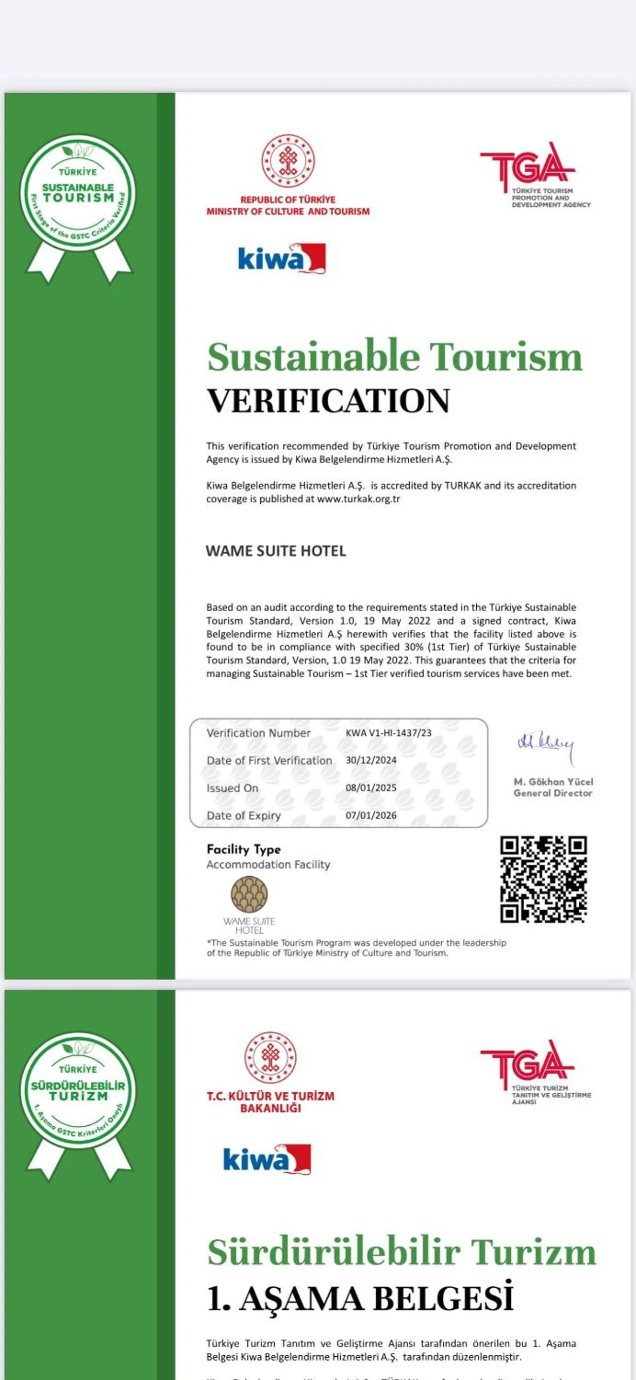 Logo/Certificate/Sign in Wame Suite Hotel Nisantasi