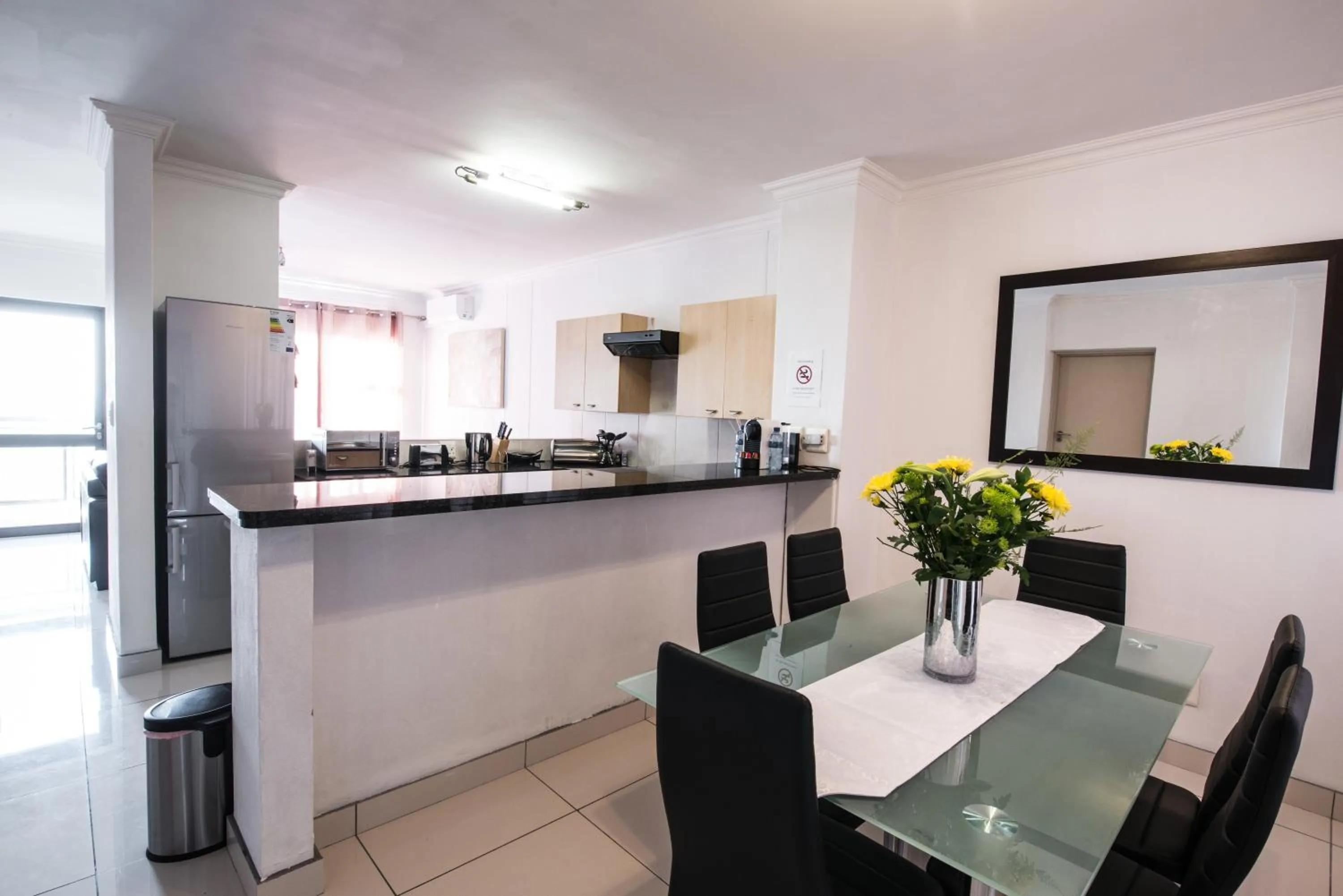 Communal kitchen in Prestige Apartments Sandton at Westpoint