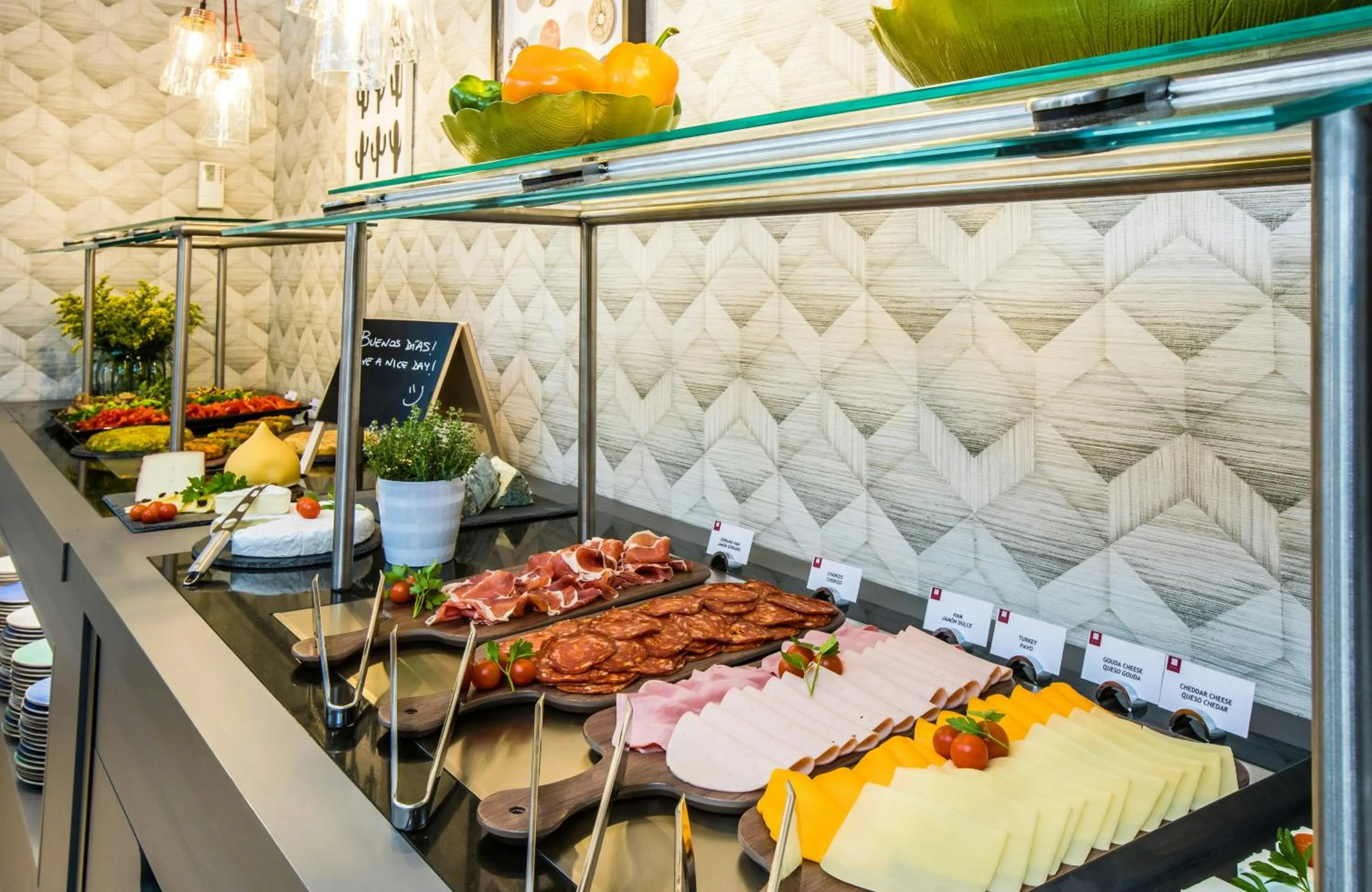Buffet breakfast in Leonardo Hotel Barcelona Gran Via