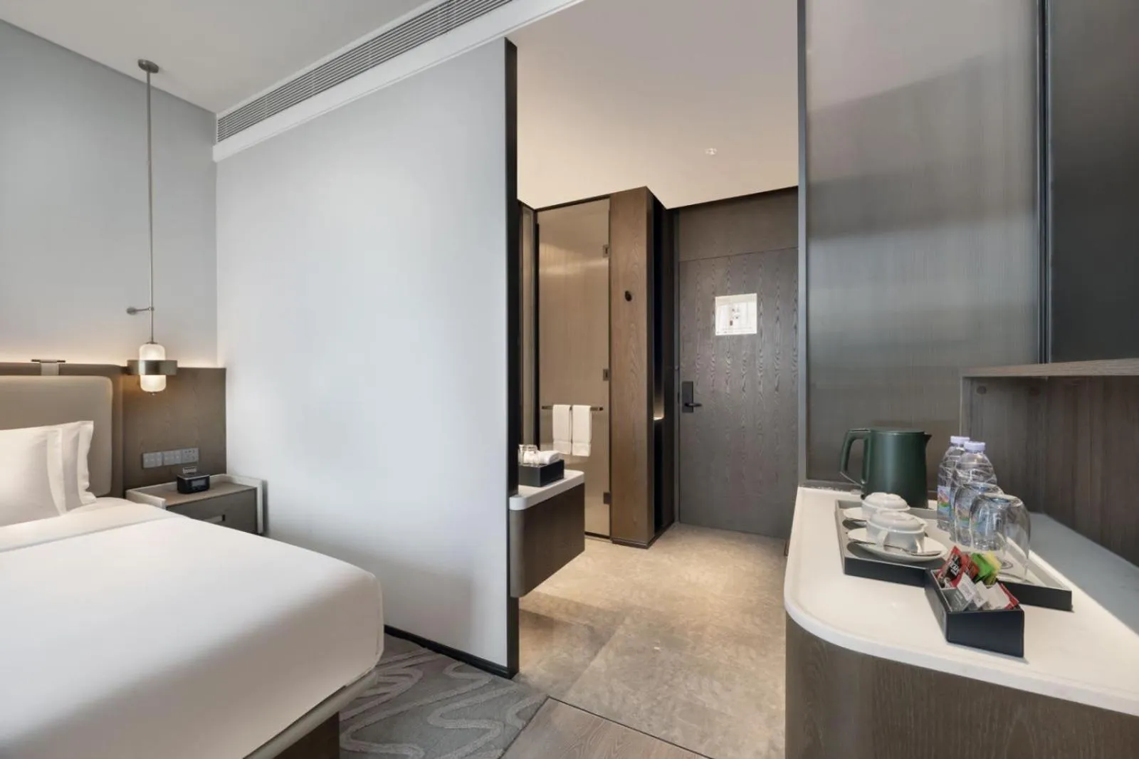 Bathroom, Bed in The Barony Jinan East