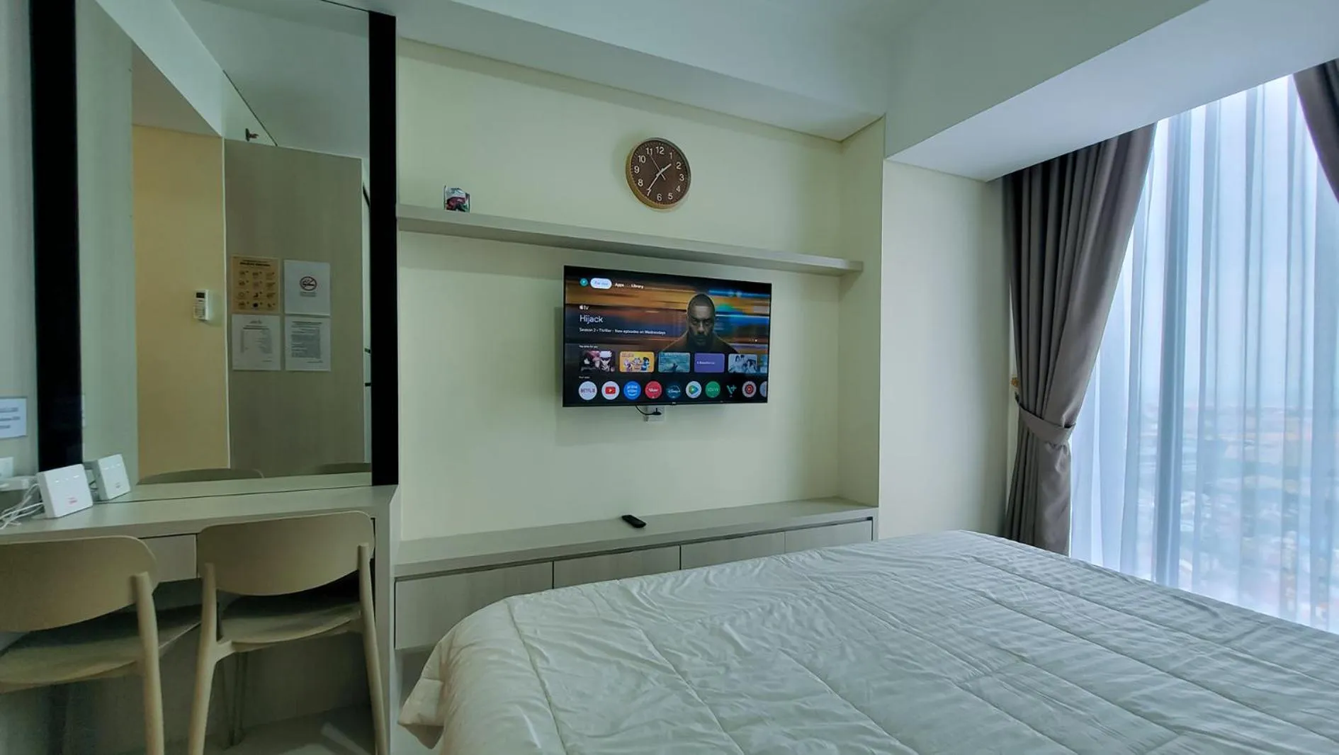 Bed in Palam Mansion at Meisterstadt Pollux Habibie Apartment