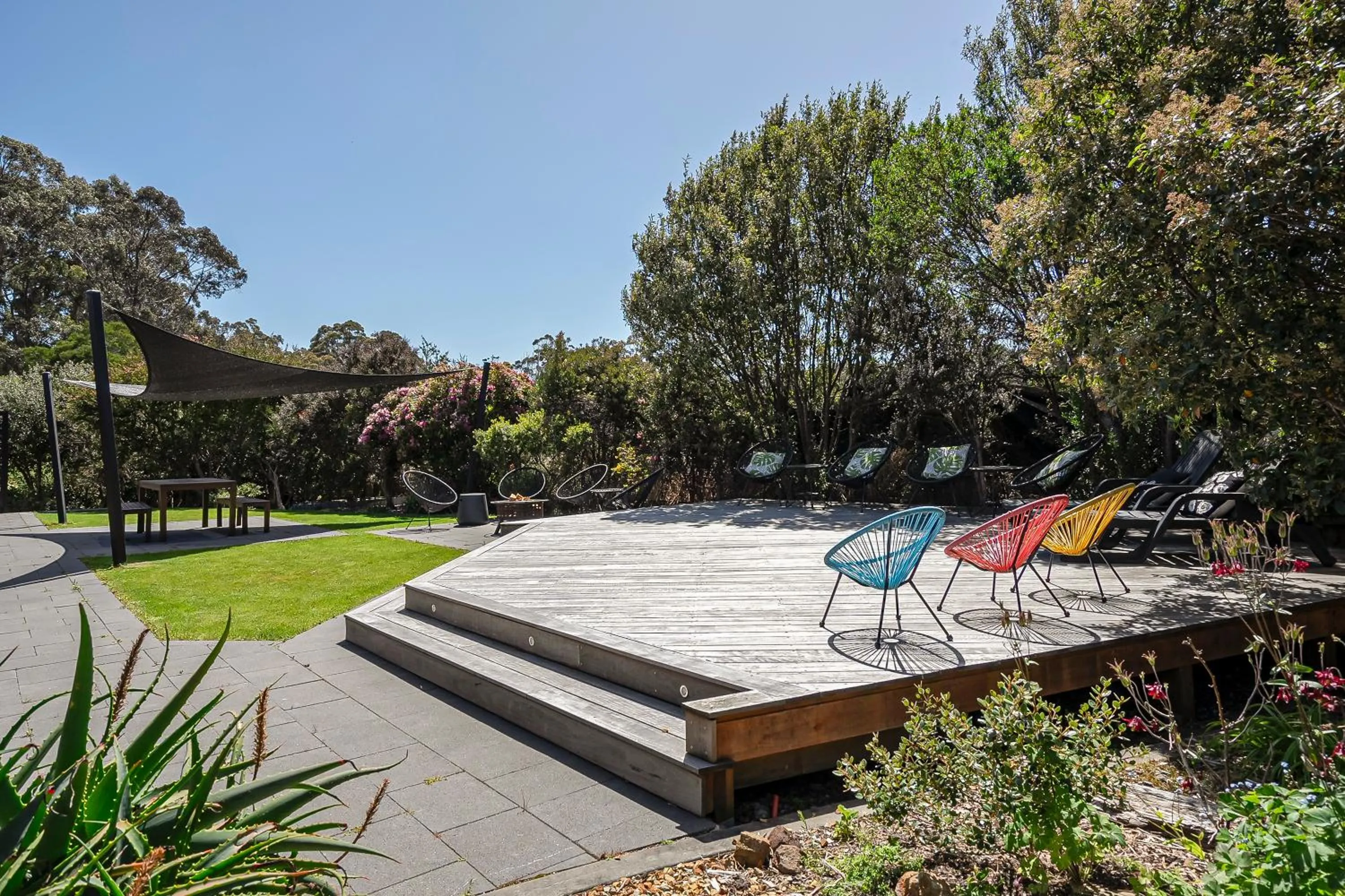 Patio in Lumeah Retreat Bruny Island
