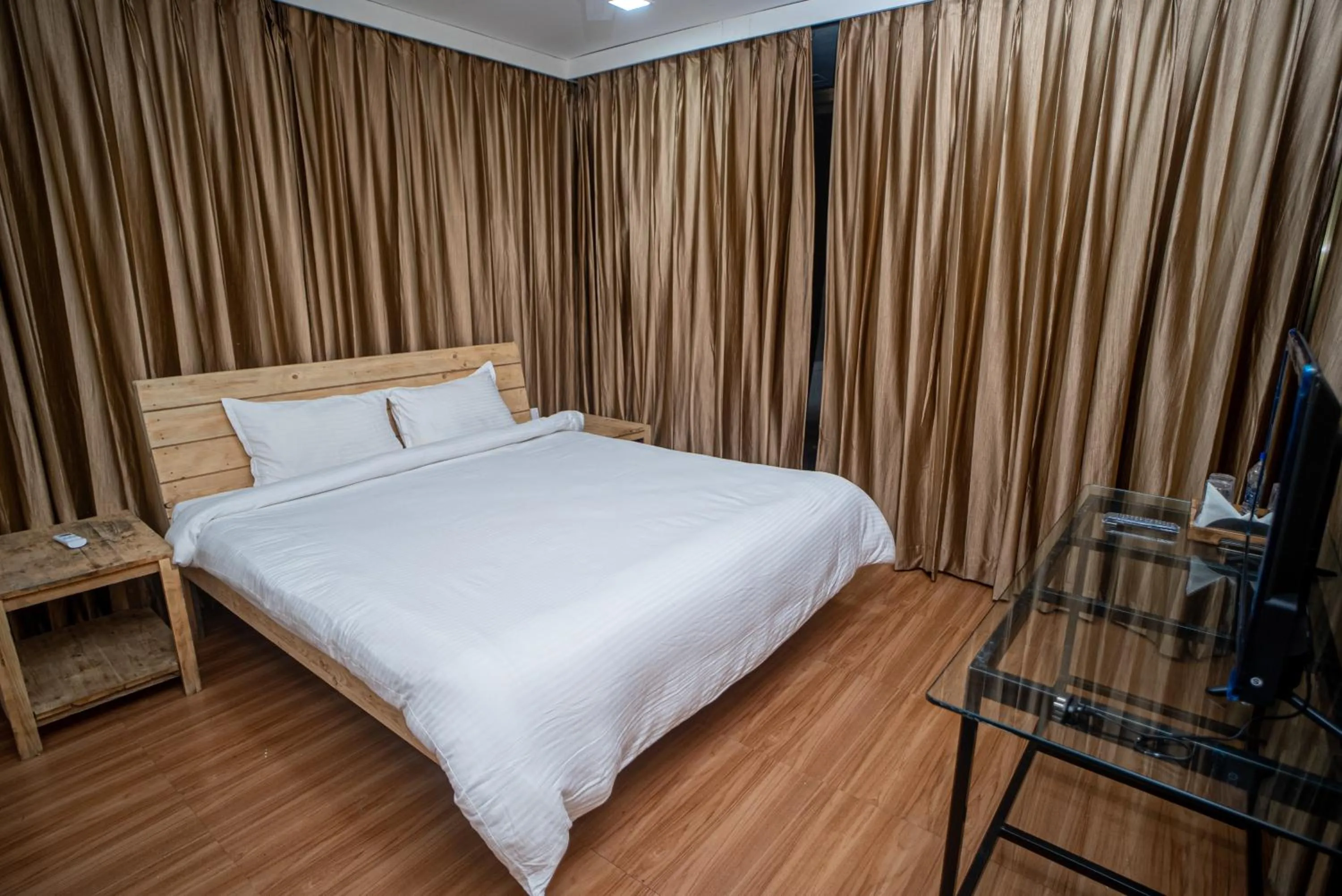 Bed in Shvas Island Resort