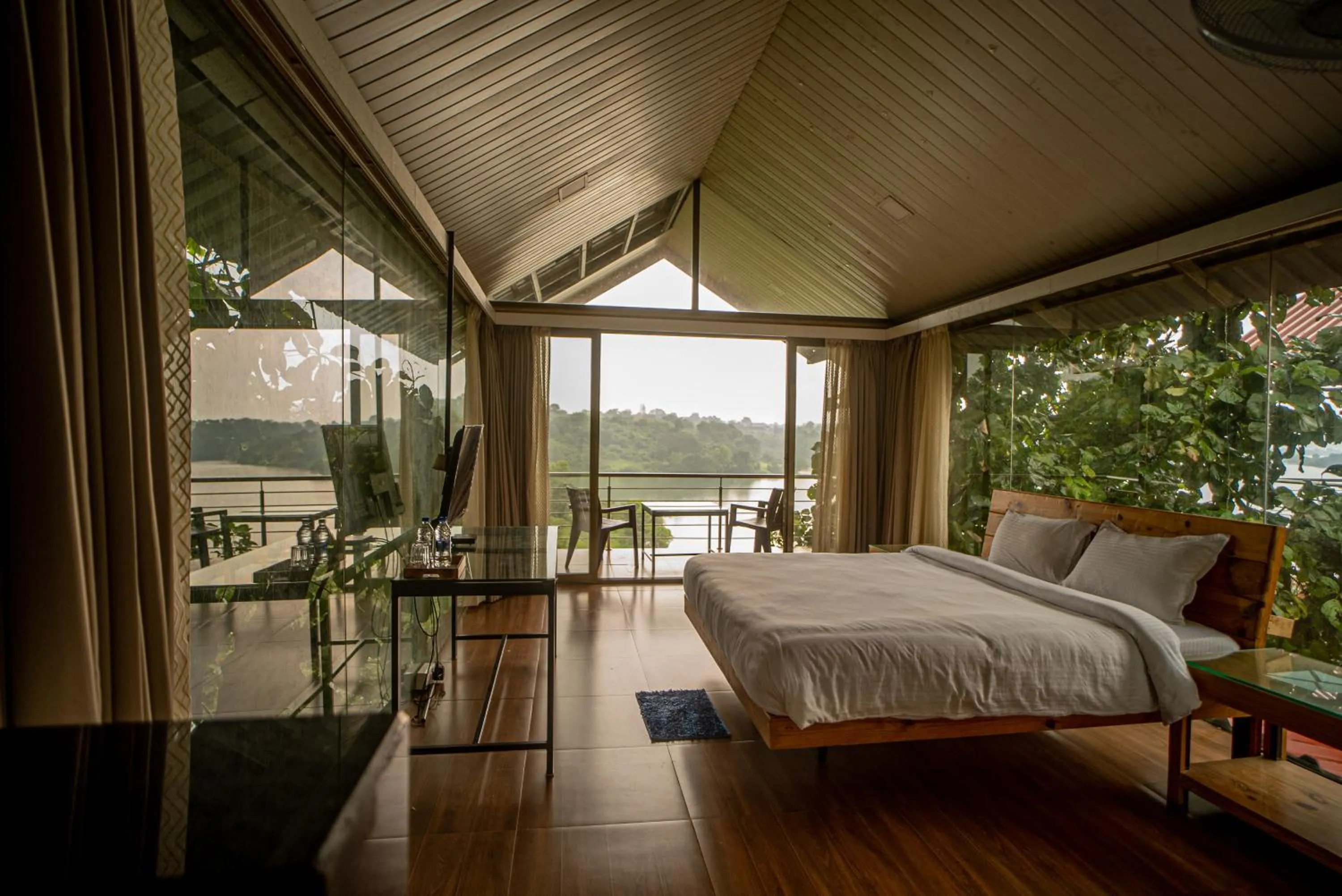 Bed in Shvas Island Resort