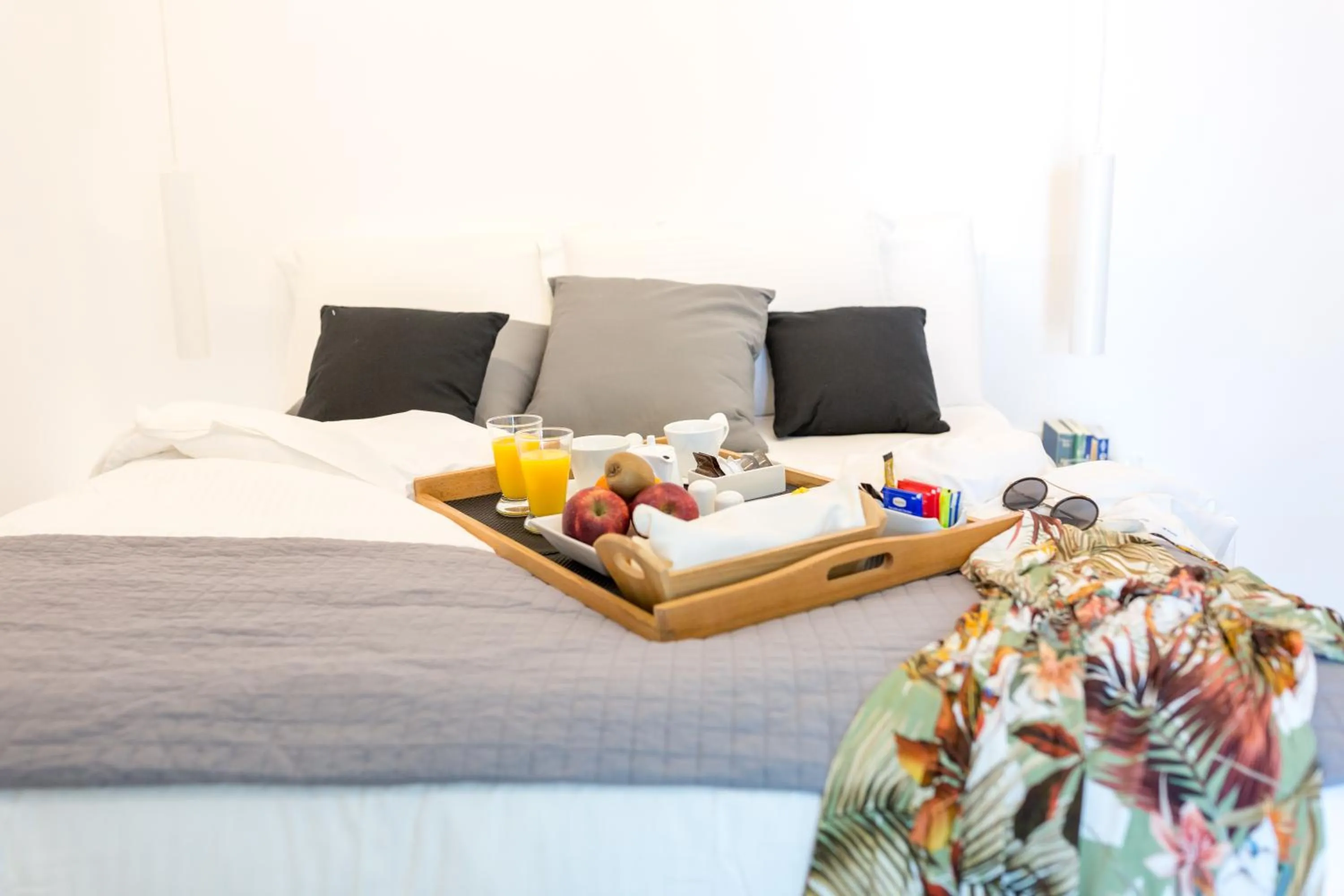 Bed in Dreaming View Suites