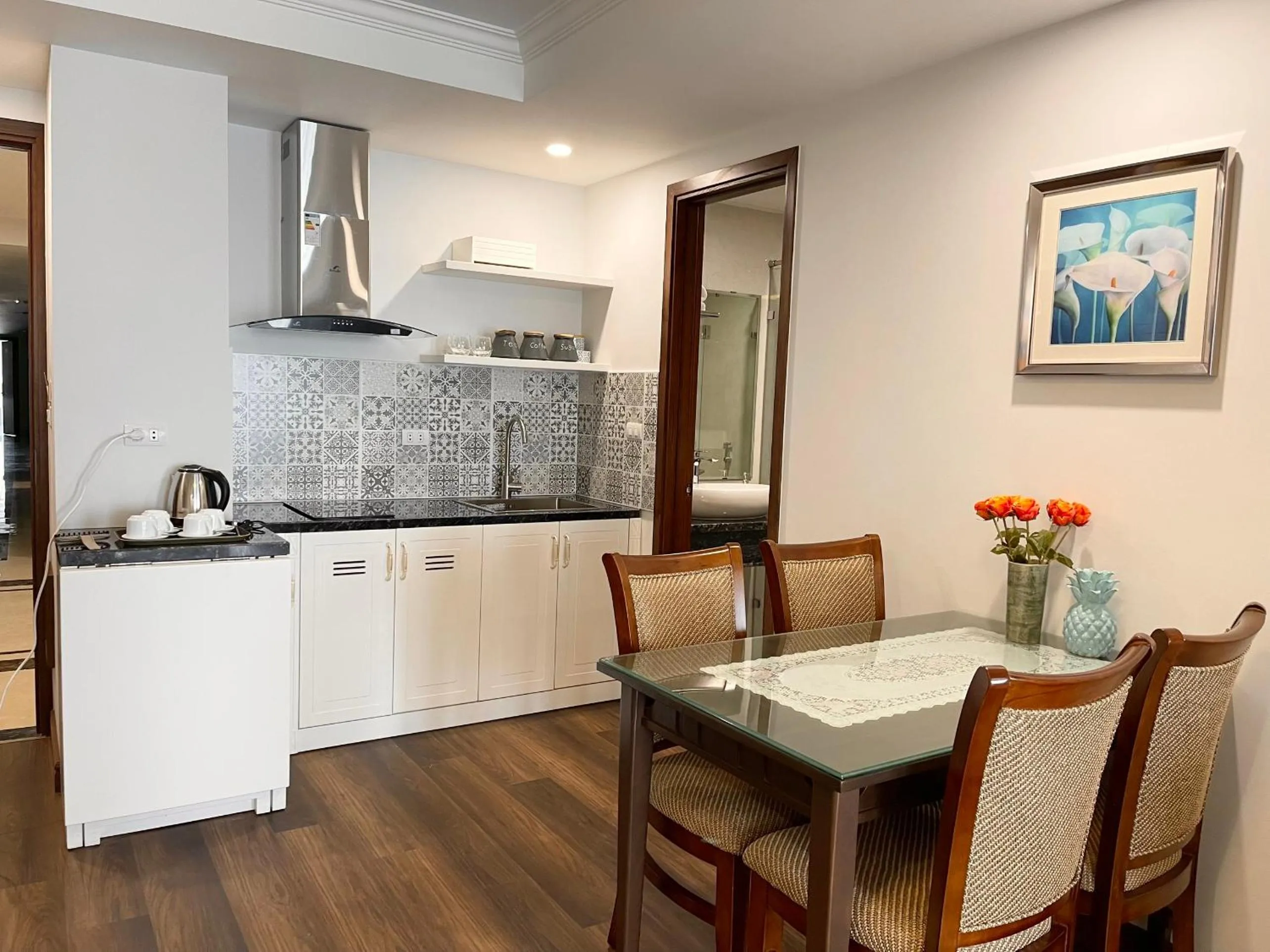 stove in Branda Apartment & Hotel