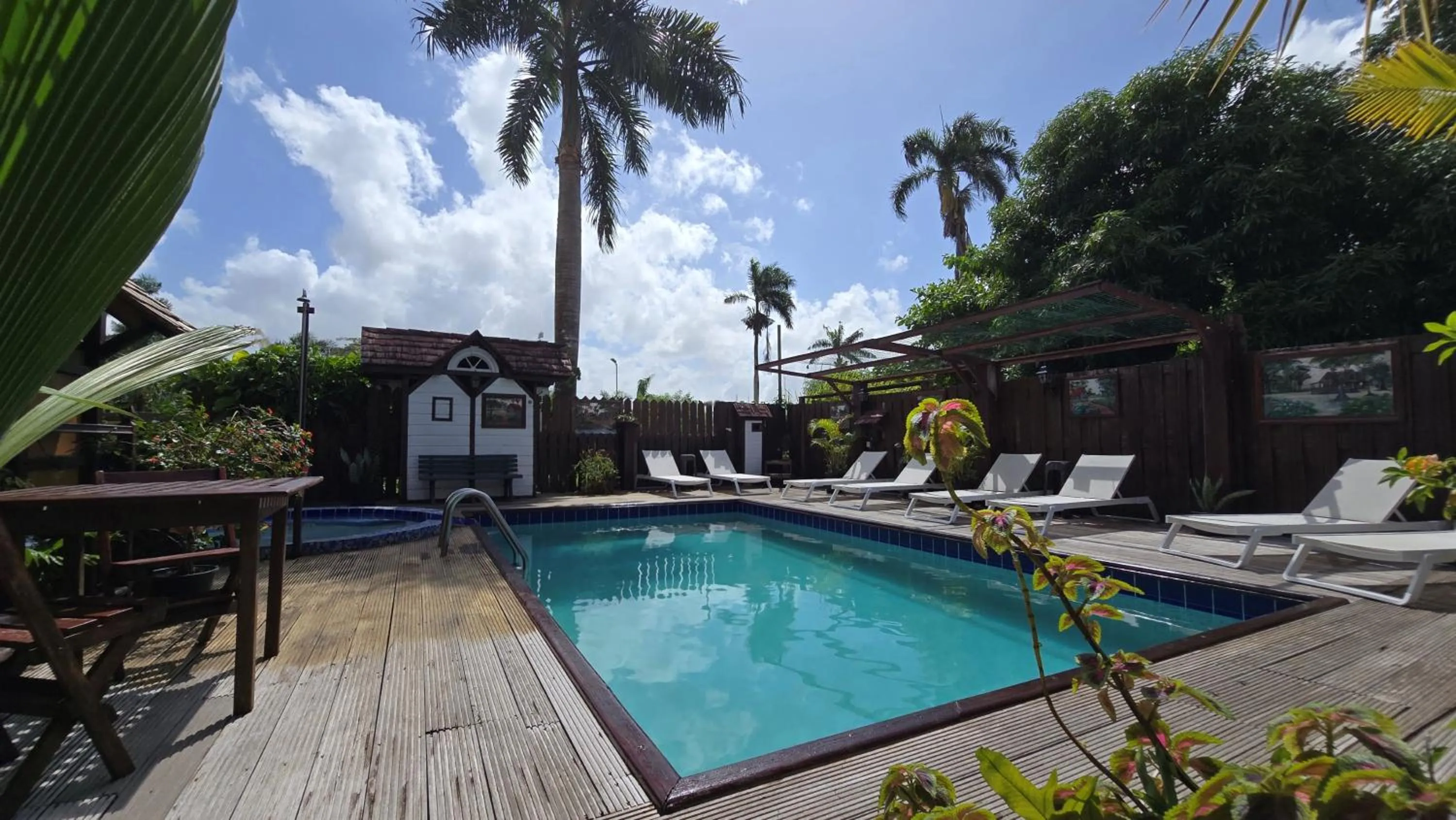Pool view in Greenheart Boutique Hotel