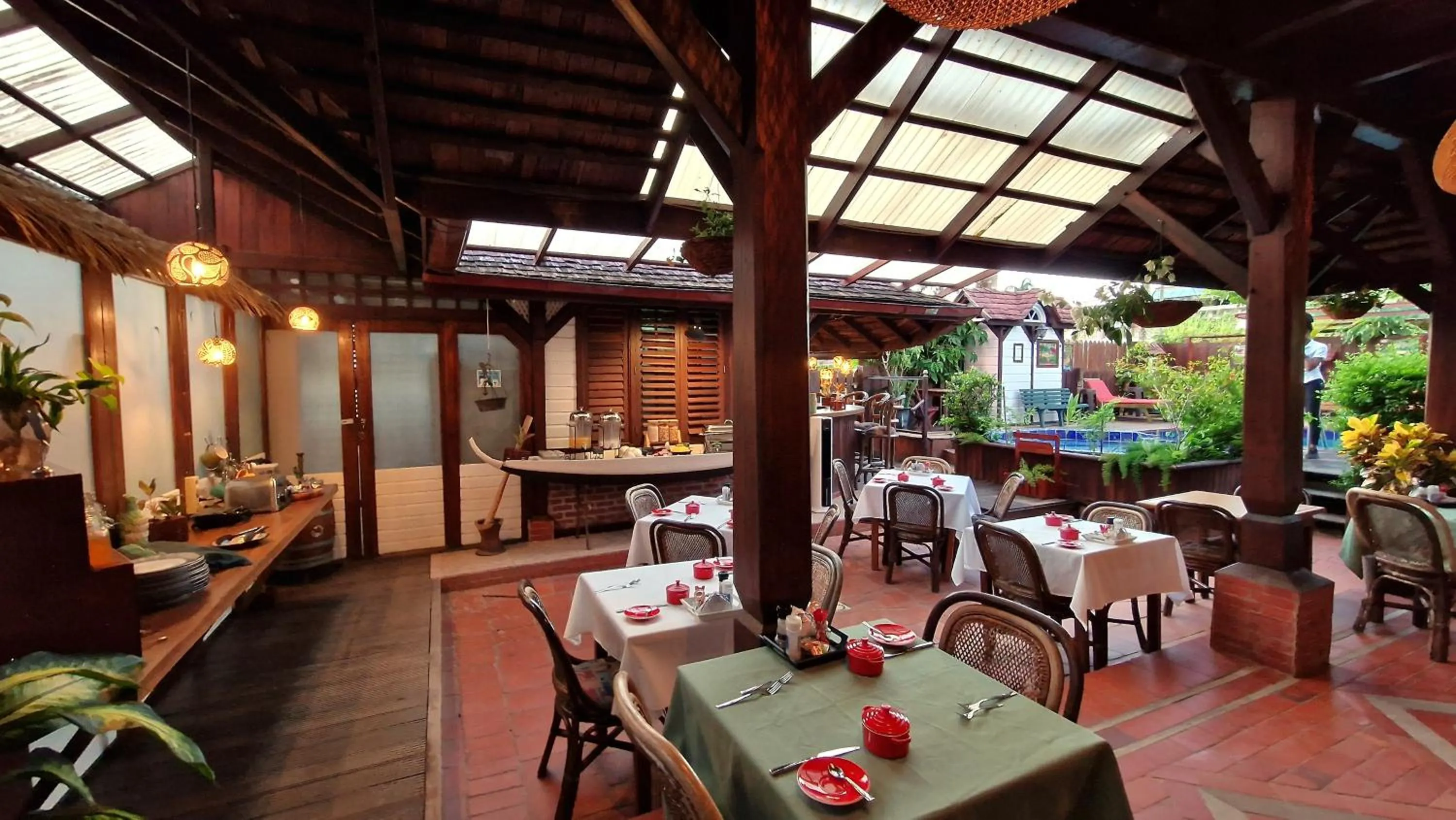 Buffet breakfast in Greenheart Boutique Hotel