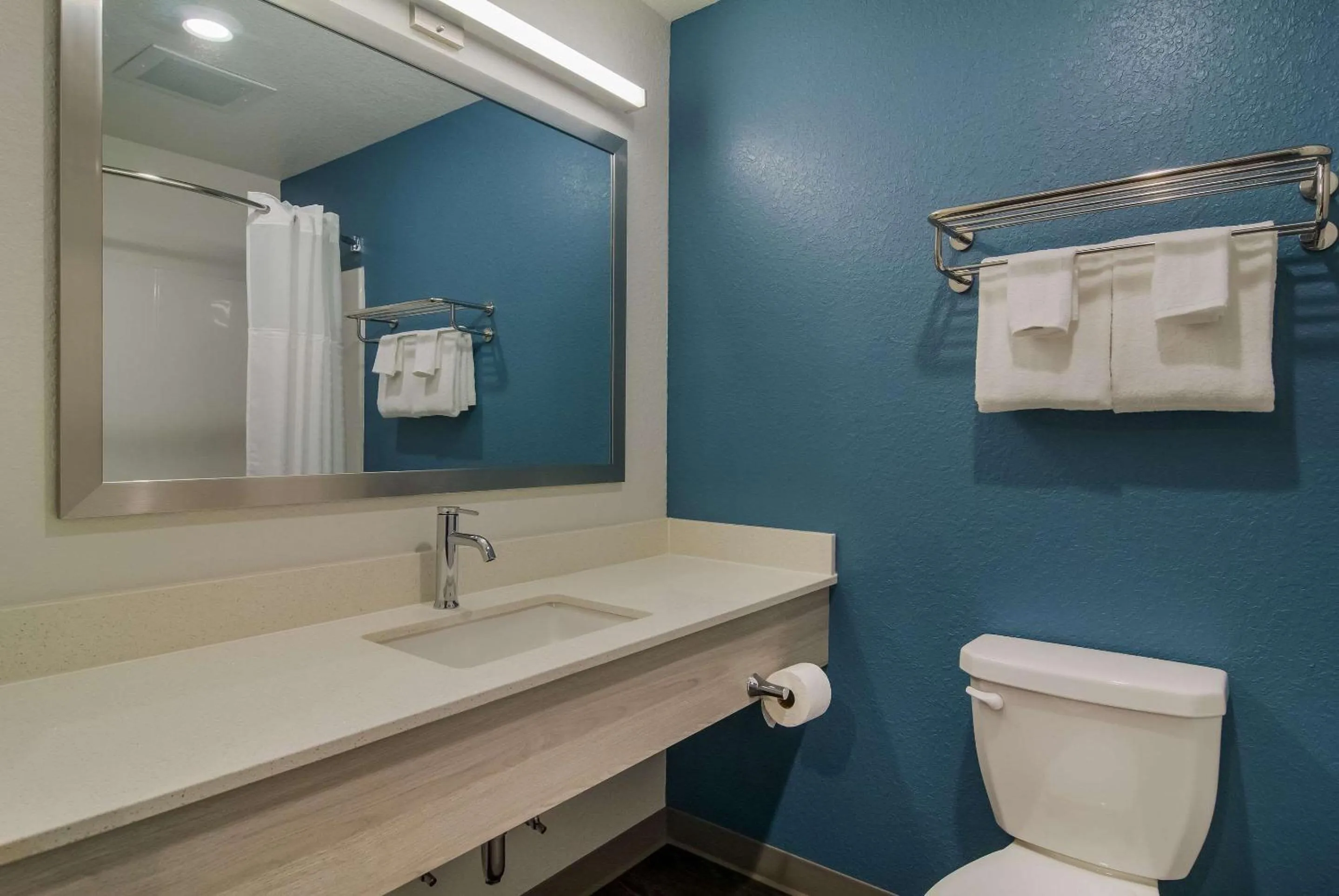 Bathroom in WoodSpring Suites Jacksonville Orange Park