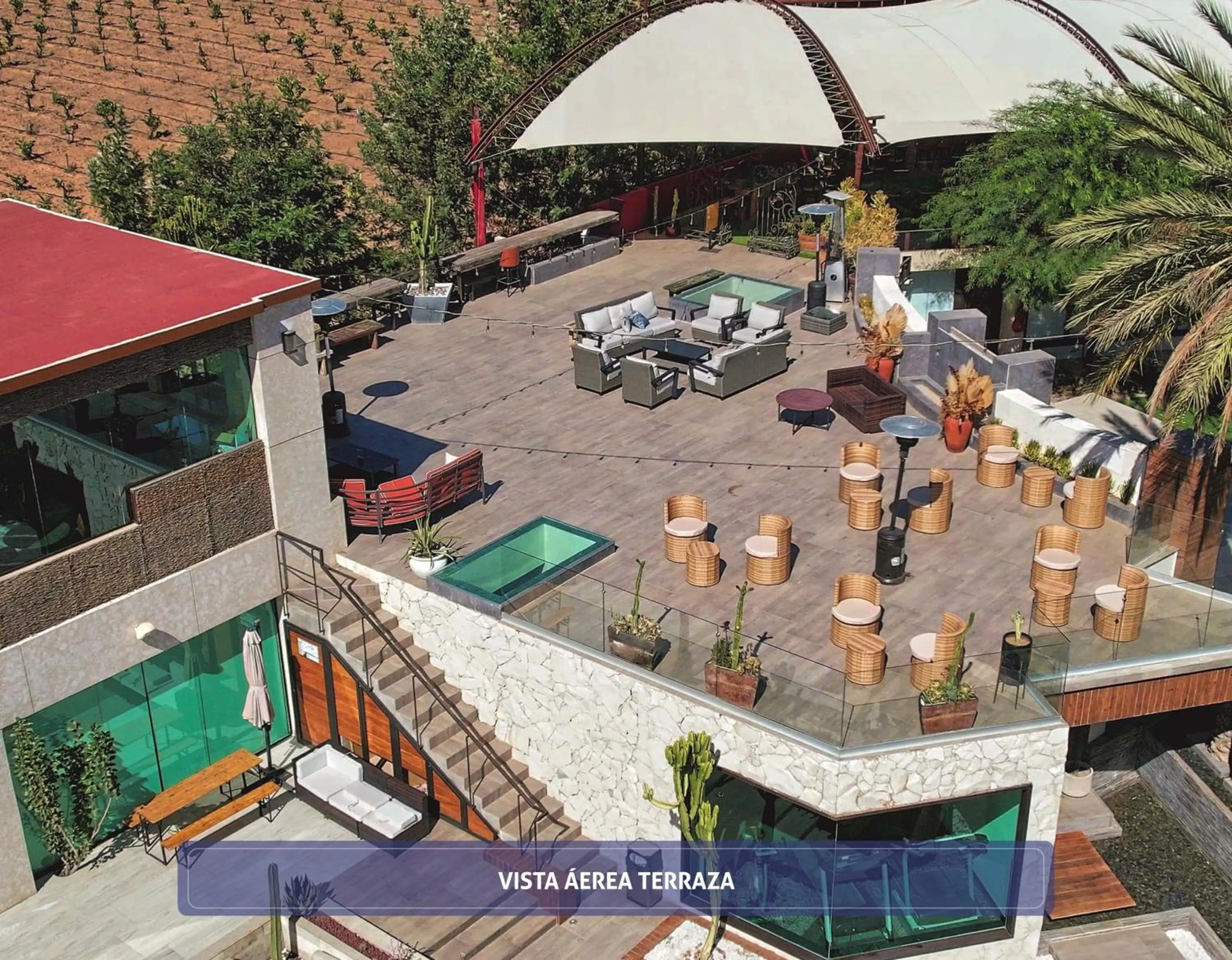 Bird's eye view in Hotel Boutique Valle de Guadalupe & Spa