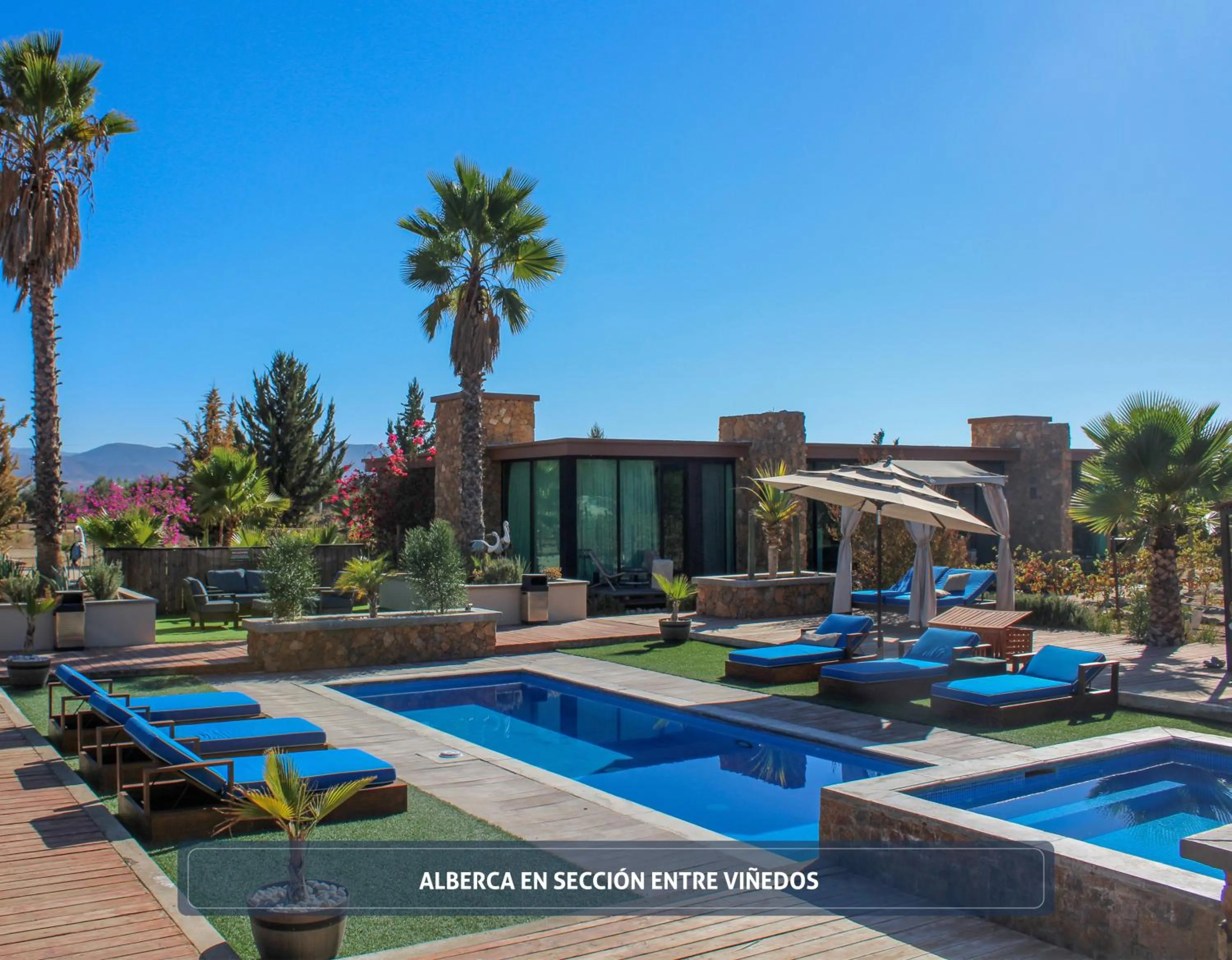 Swimming pool in Hotel Boutique Valle de Guadalupe & Spa