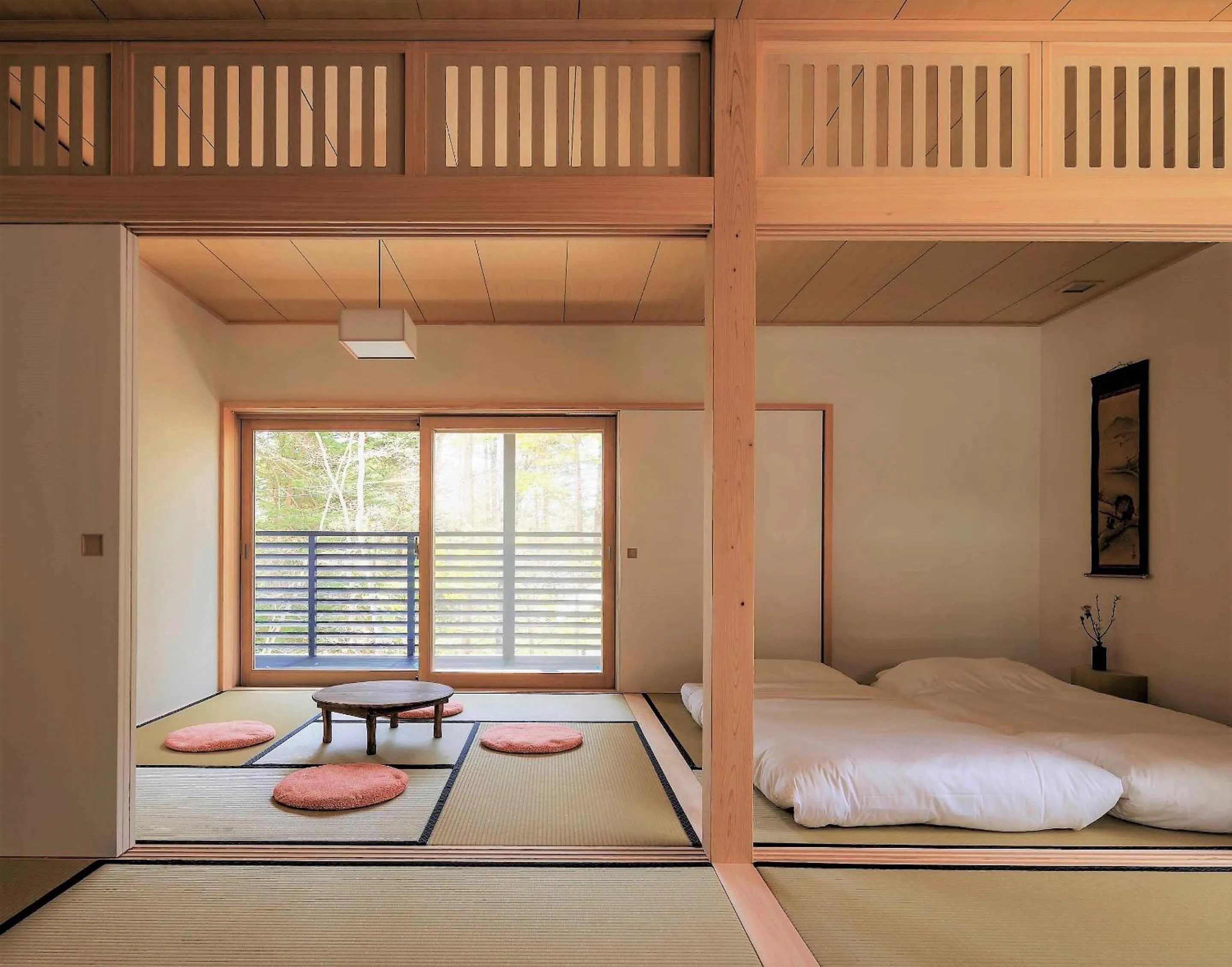 Photo of the whole room, Bed in SHISHI-IWA HOUSE Karuizawa