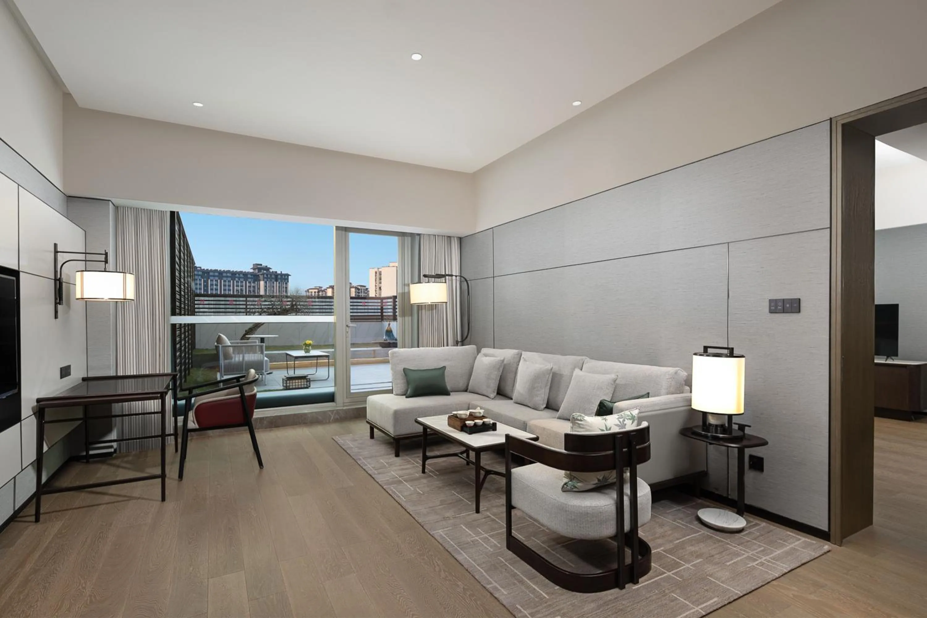 Living room in Hualuxe Leshan, an IHG Hotel