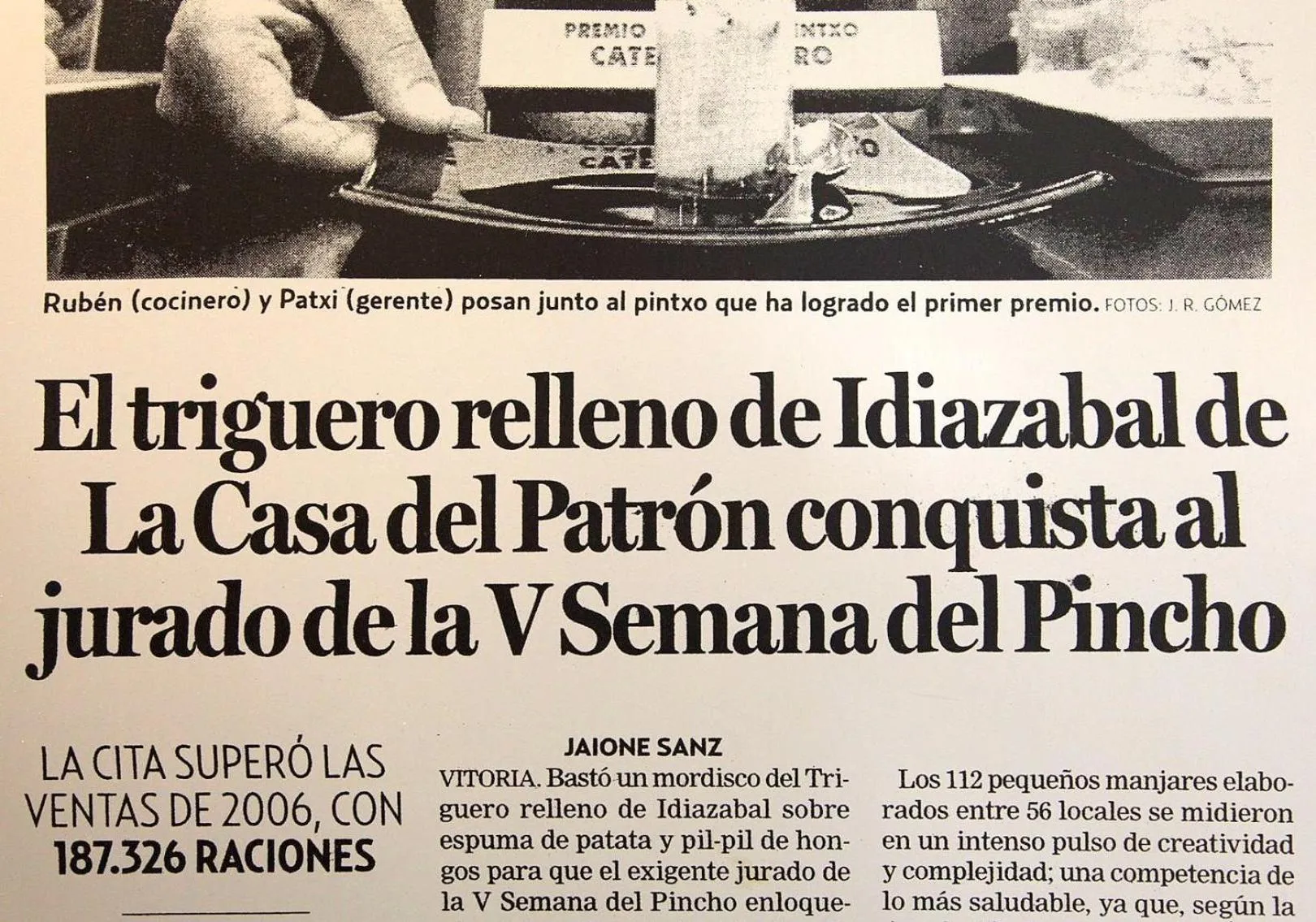 Food and drinks in La Casa del Patrón