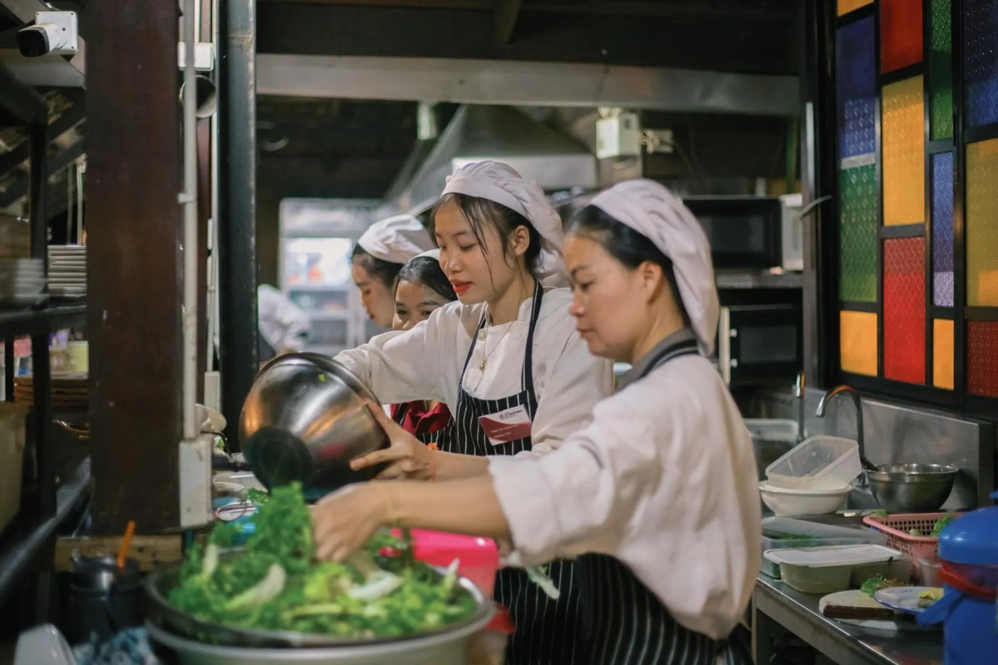 People in Pakse hotel & Restaurant