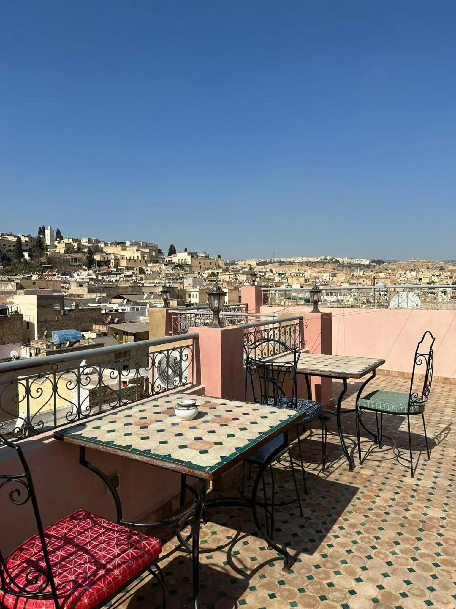 Balcony/Terrace in Riad Fes Colors & SPA - Family Lodging