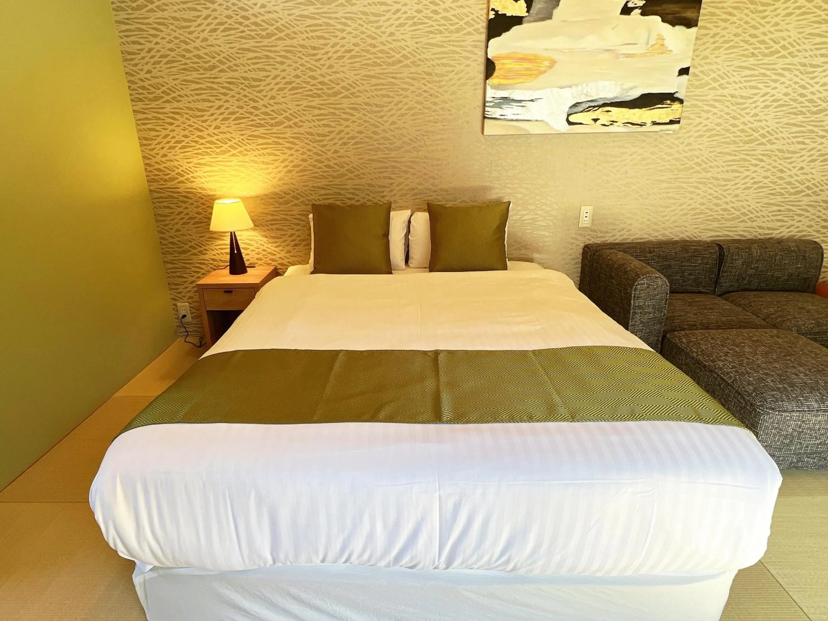 Bed in OWL RESORT ARIFUKU ONSEN