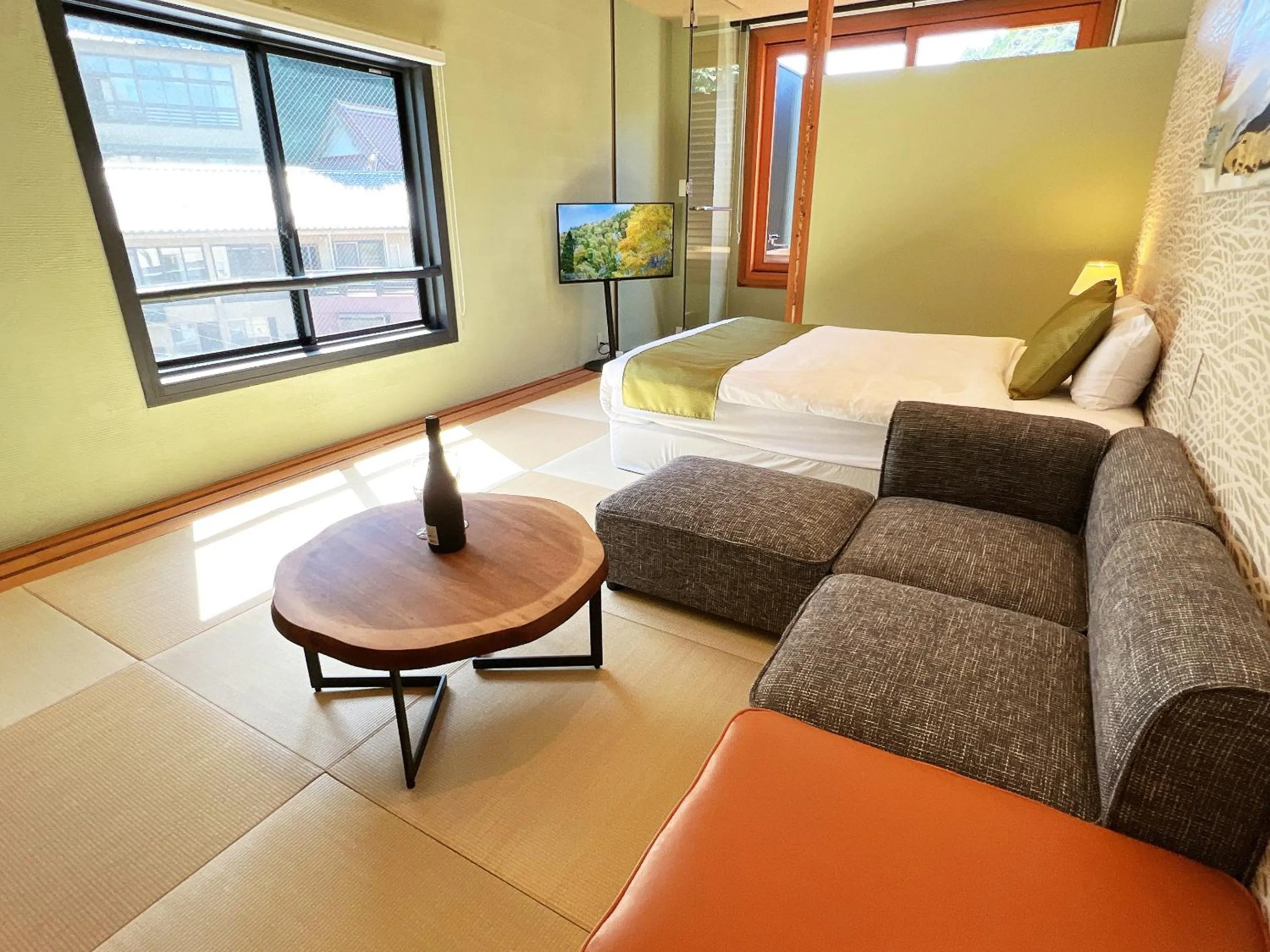 Bed in OWL RESORT ARIFUKU ONSEN