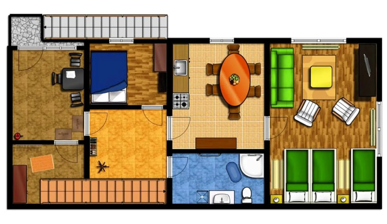 Floor plan in Apartments Oman