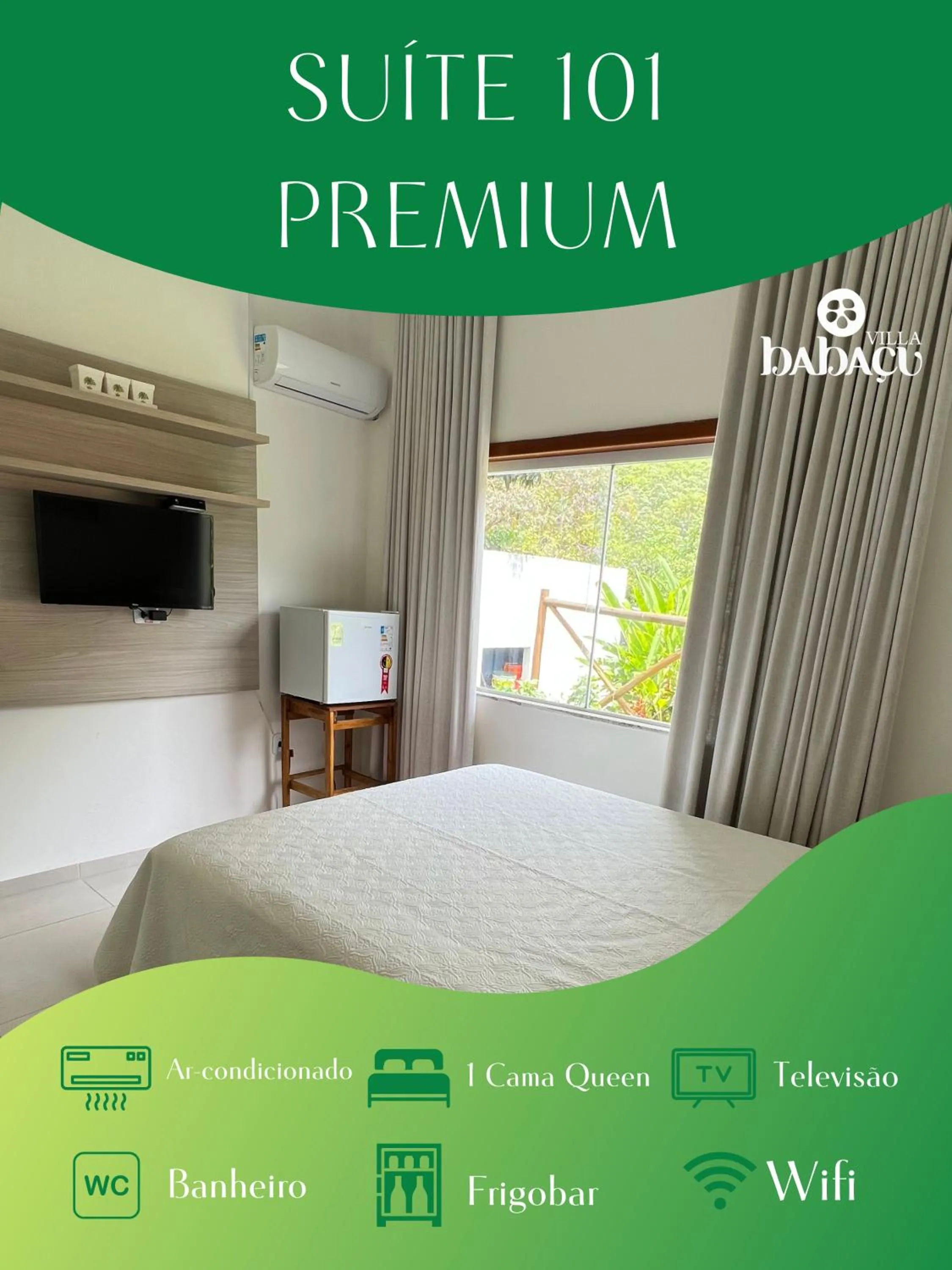 Bed in Hotel Villa Babaçu