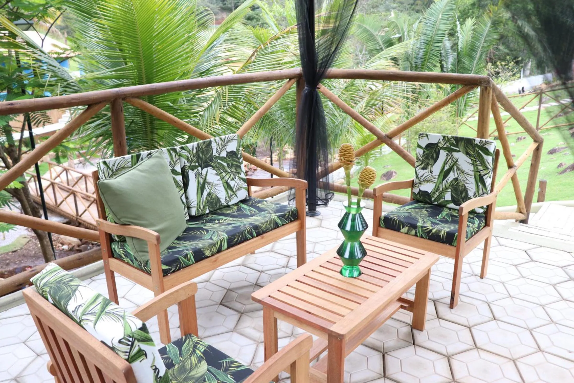 Seating area in Hotel Villa Babaçu