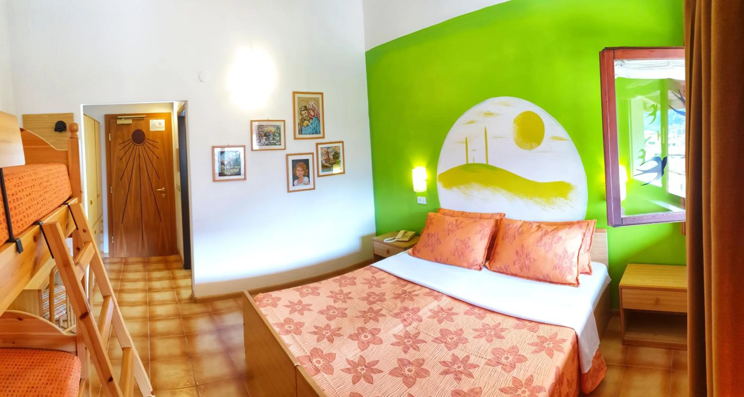 Bed in Family Hotel Primavera