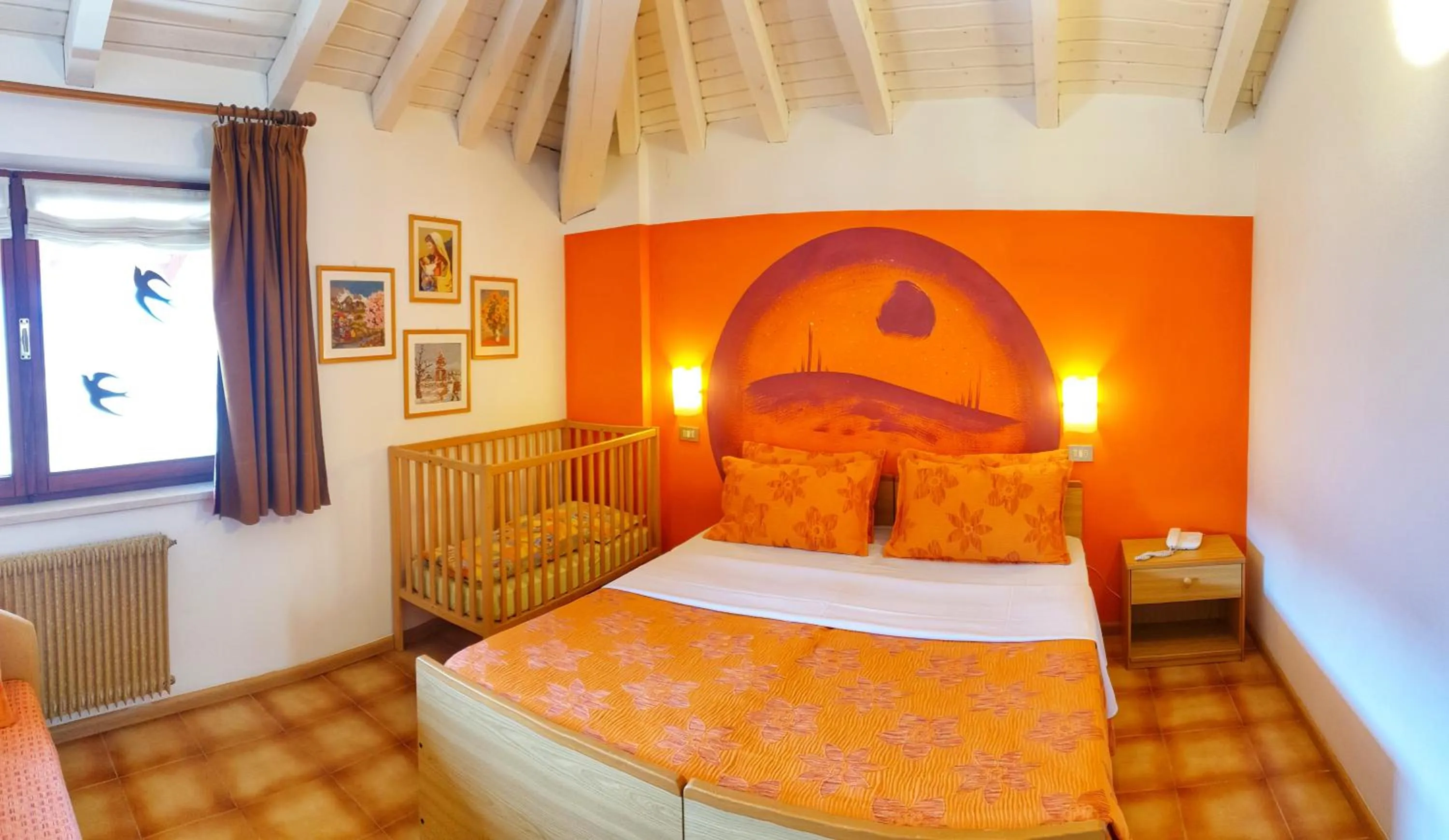 Bed in Family Hotel Primavera