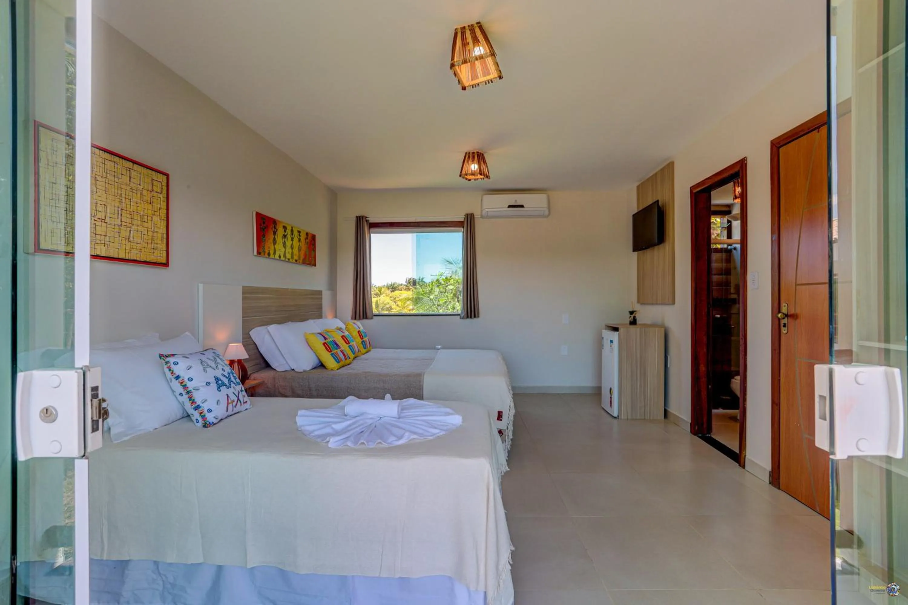 Bed in Pousada Céu & Mar de Taipu