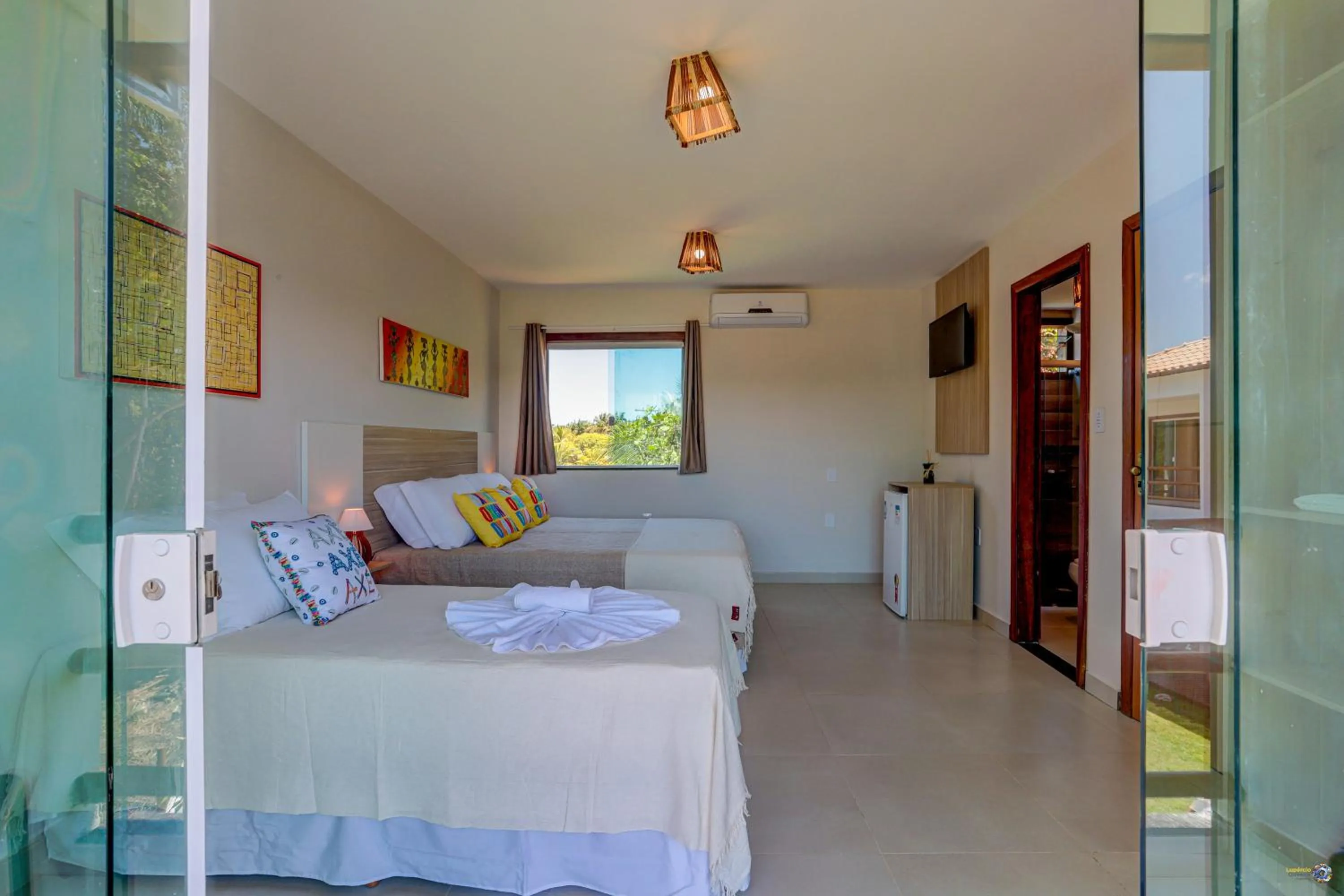 Bed in Pousada Céu & Mar de Taipu